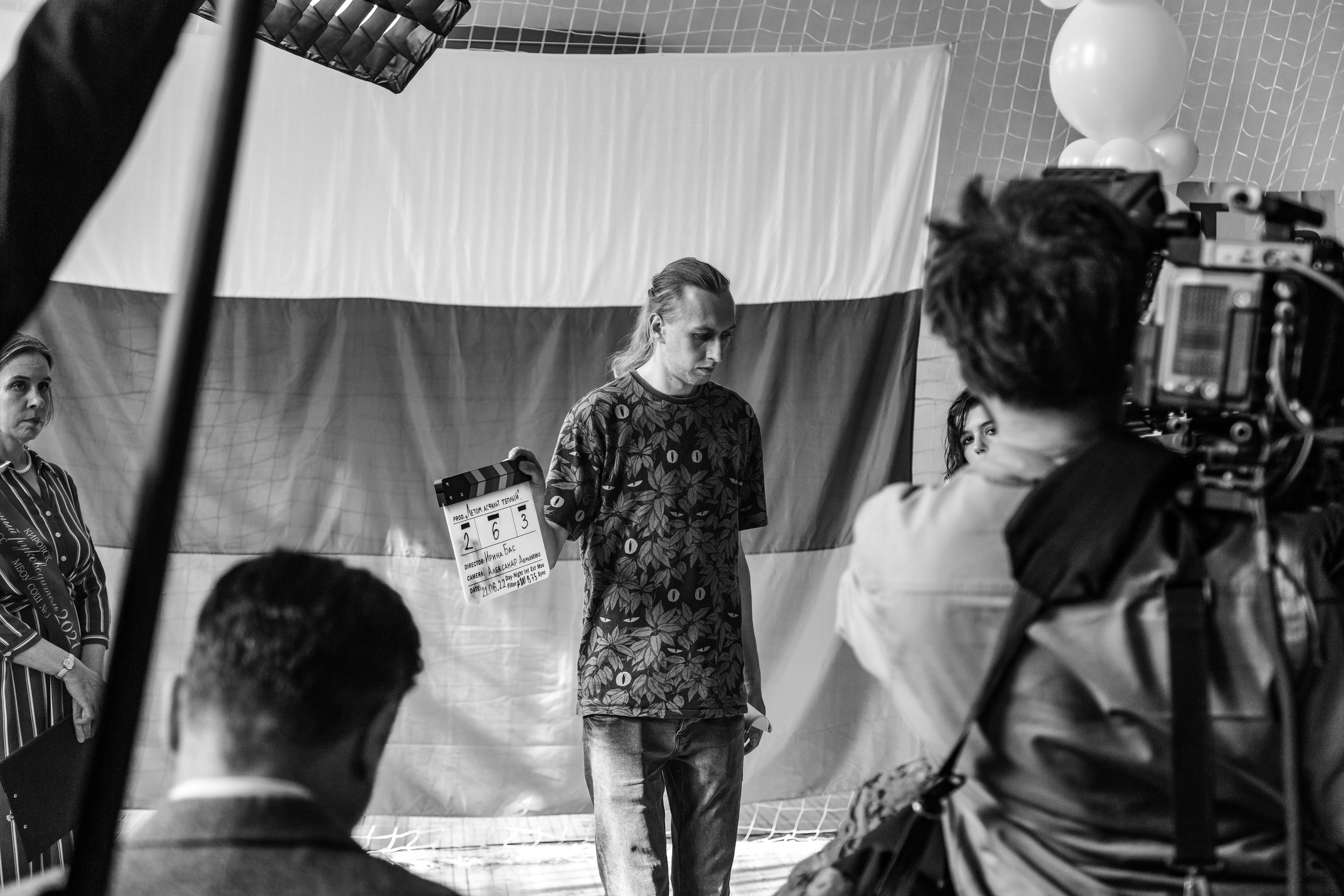 МАРИЯ МАЦЕЛЬ НА СЪЁМКАХ ФИЛЬМА «ЛЕТОМ АСФАЛЬТ ТЁПЛЫЙ». MARIA SOKOLOVA