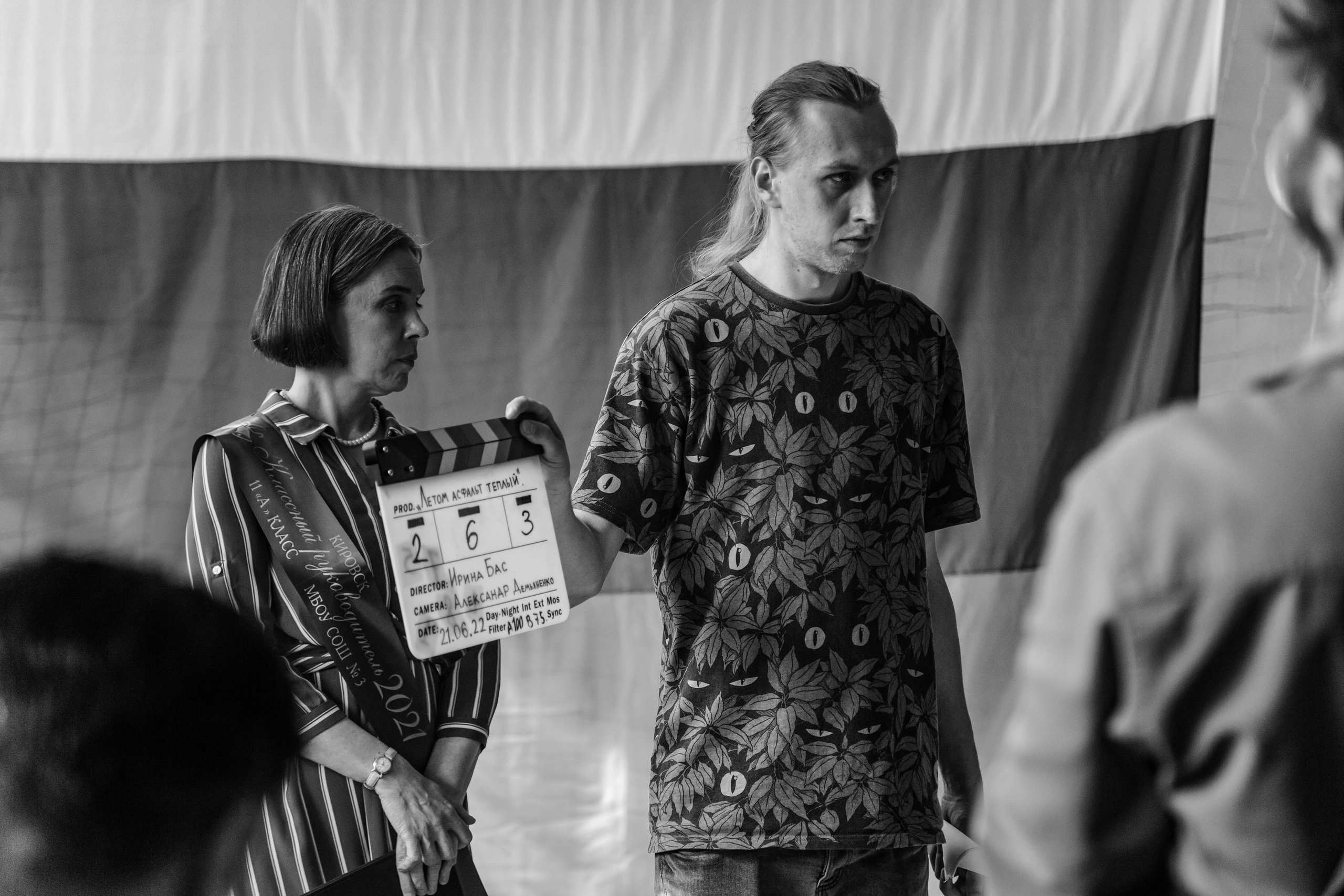 МАРИЯ МАЦЕЛЬ НА СЪЁМКАХ ФИЛЬМА «ЛЕТОМ АСФАЛЬТ ТЁПЛЫЙ». MARIA SOKOLOVA