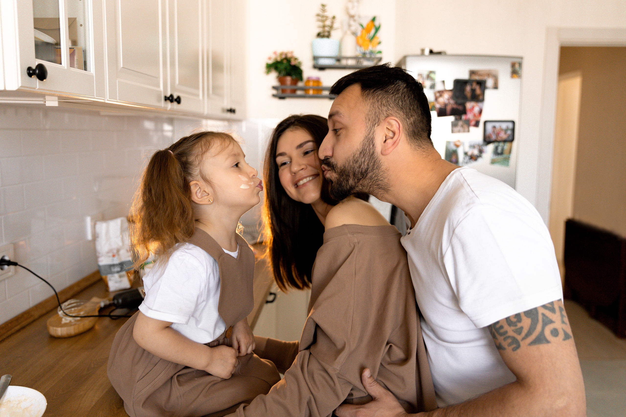 Воскресное утро у Оли, Саши и малышки Полины❤️. Детский и семейный фотограф в Москве Галя Любимова