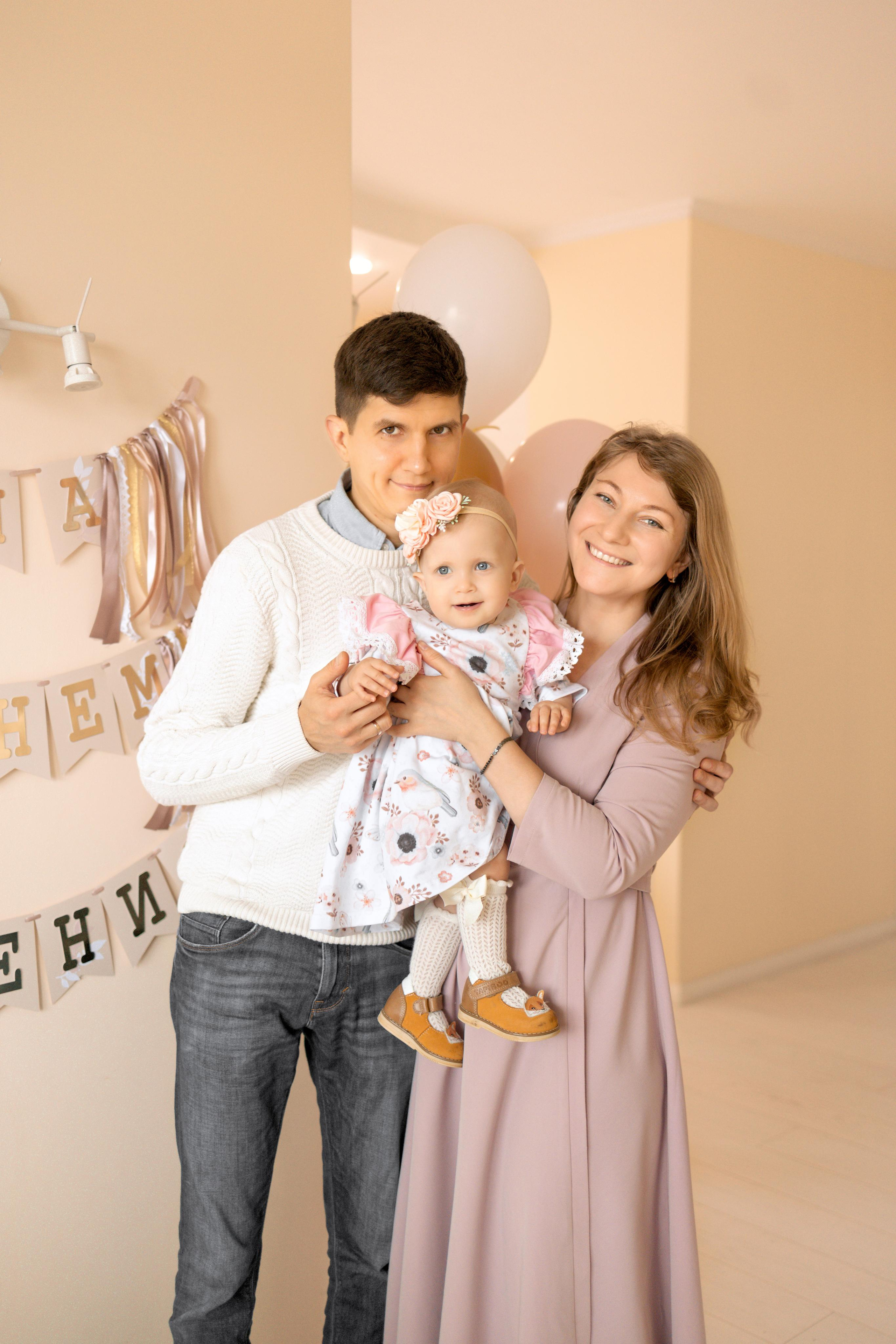 День рождения малышки Нины. Детский и семейный фотограф в Москве Галя Любимова