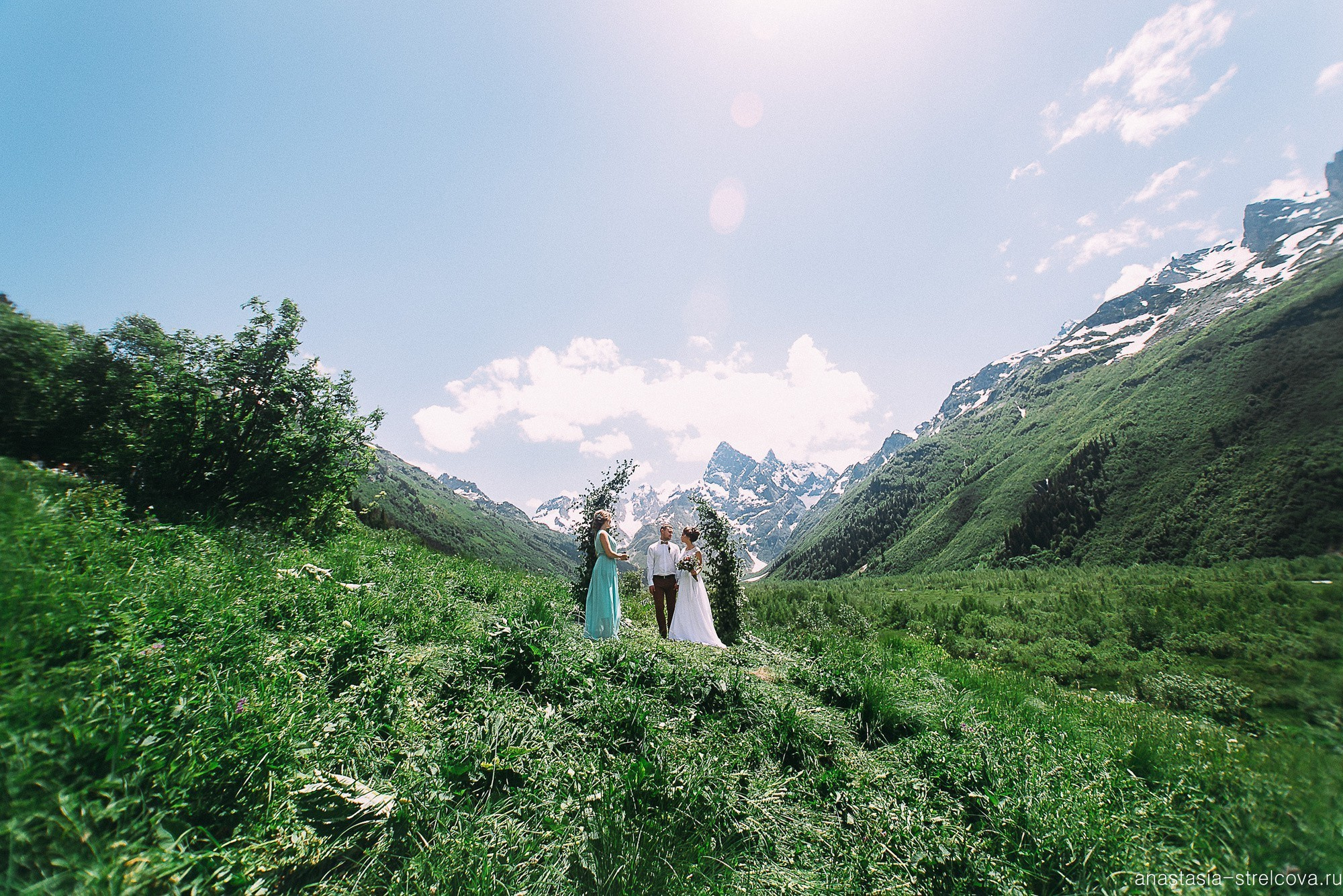 Главная - Светлана и Ярослав свадьба на Домбае  - фотограф Анастасия Стрельцова 