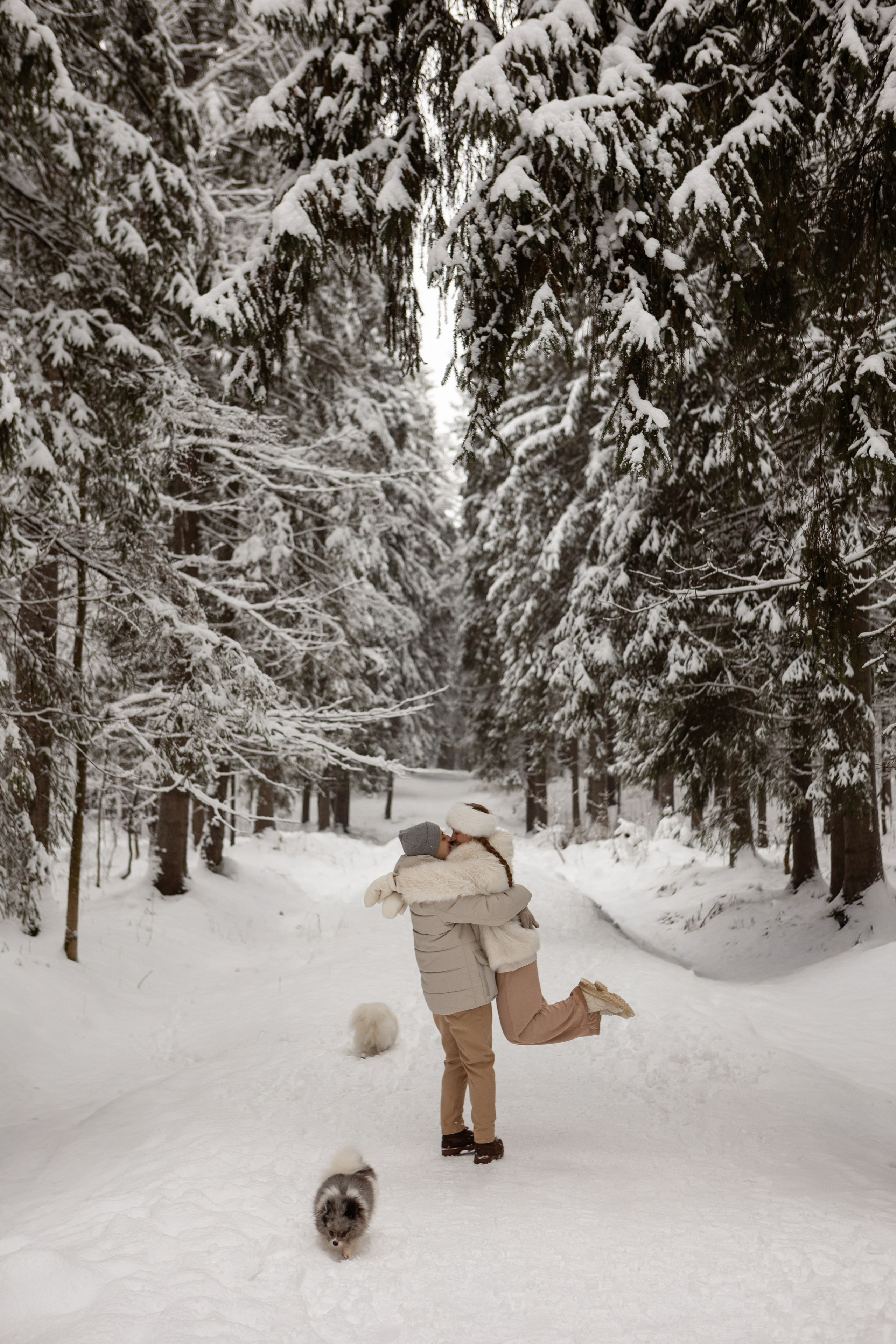 Новогодняя фотосессия с собачками в шуваловском парке. Свадебный фотограф в СПБ | Санкт-Петербурге Анастасия Рахимгулова