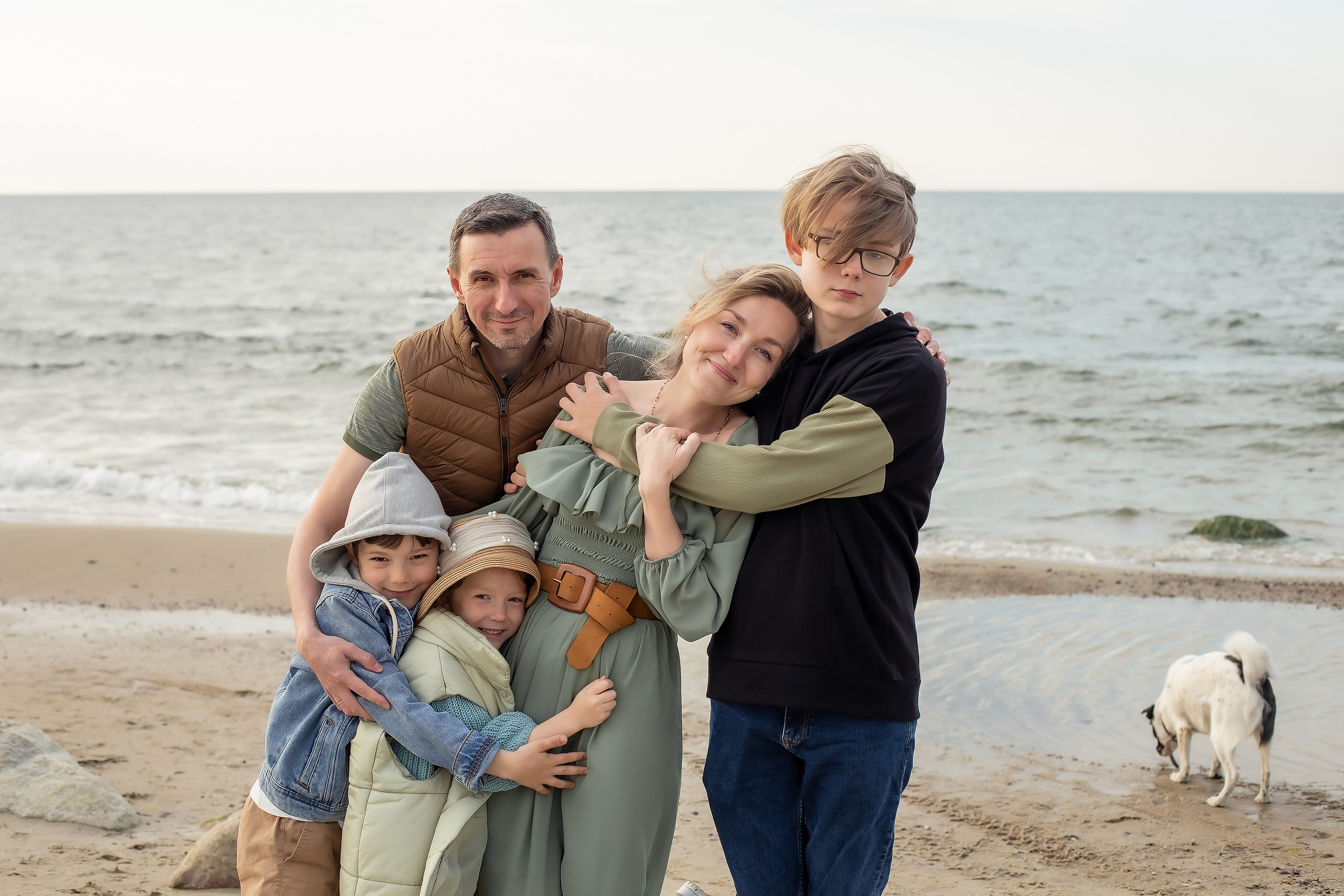 Елена, Дима, Леша, Саша, Маша и Бим. Филинская. Фотограф в Калининграде Решетникова Алина