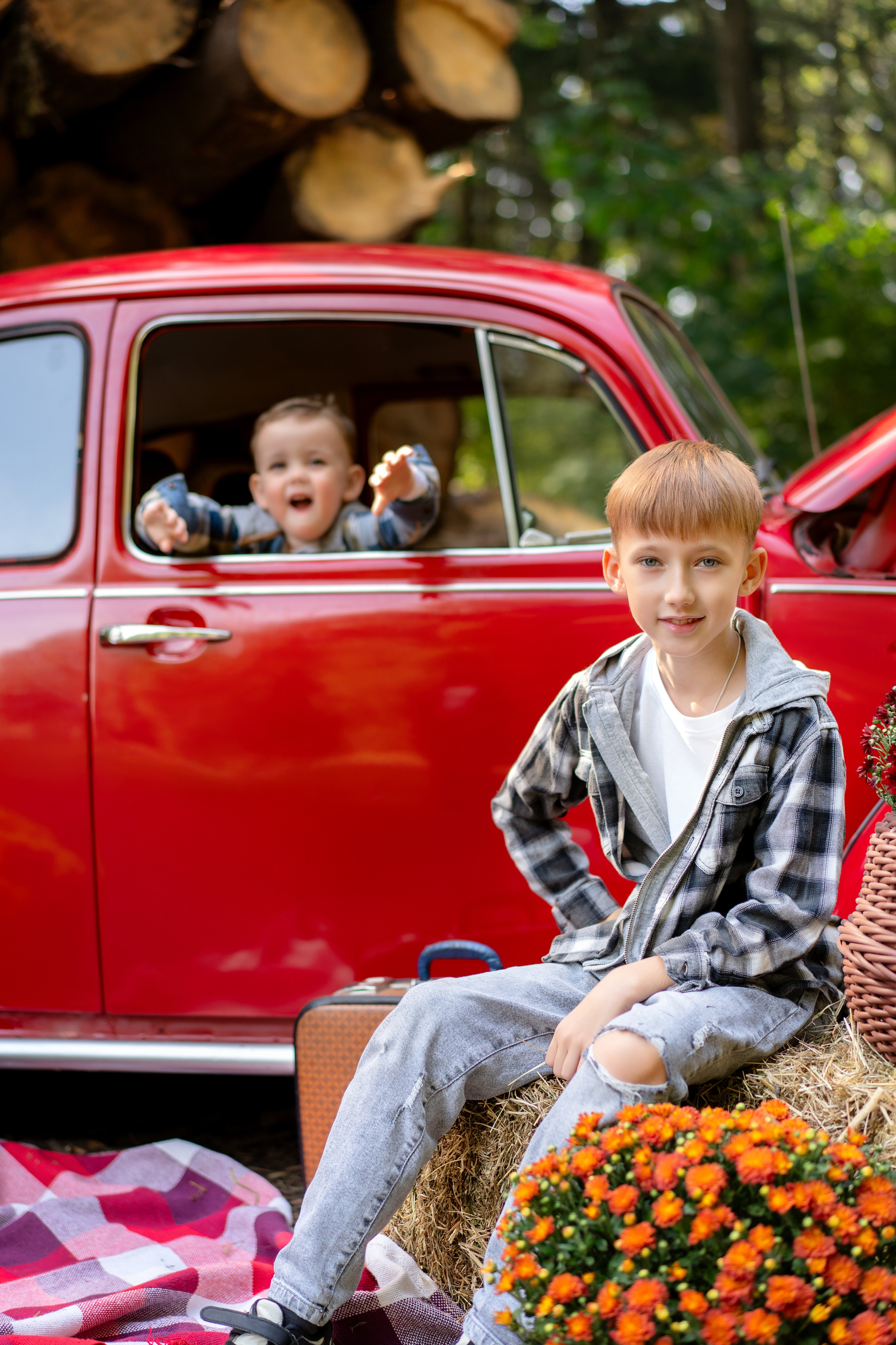Фотодень с РетроМашинкой. Семейный и свадебный фотограф Минск, Беларусь Анна Орловская