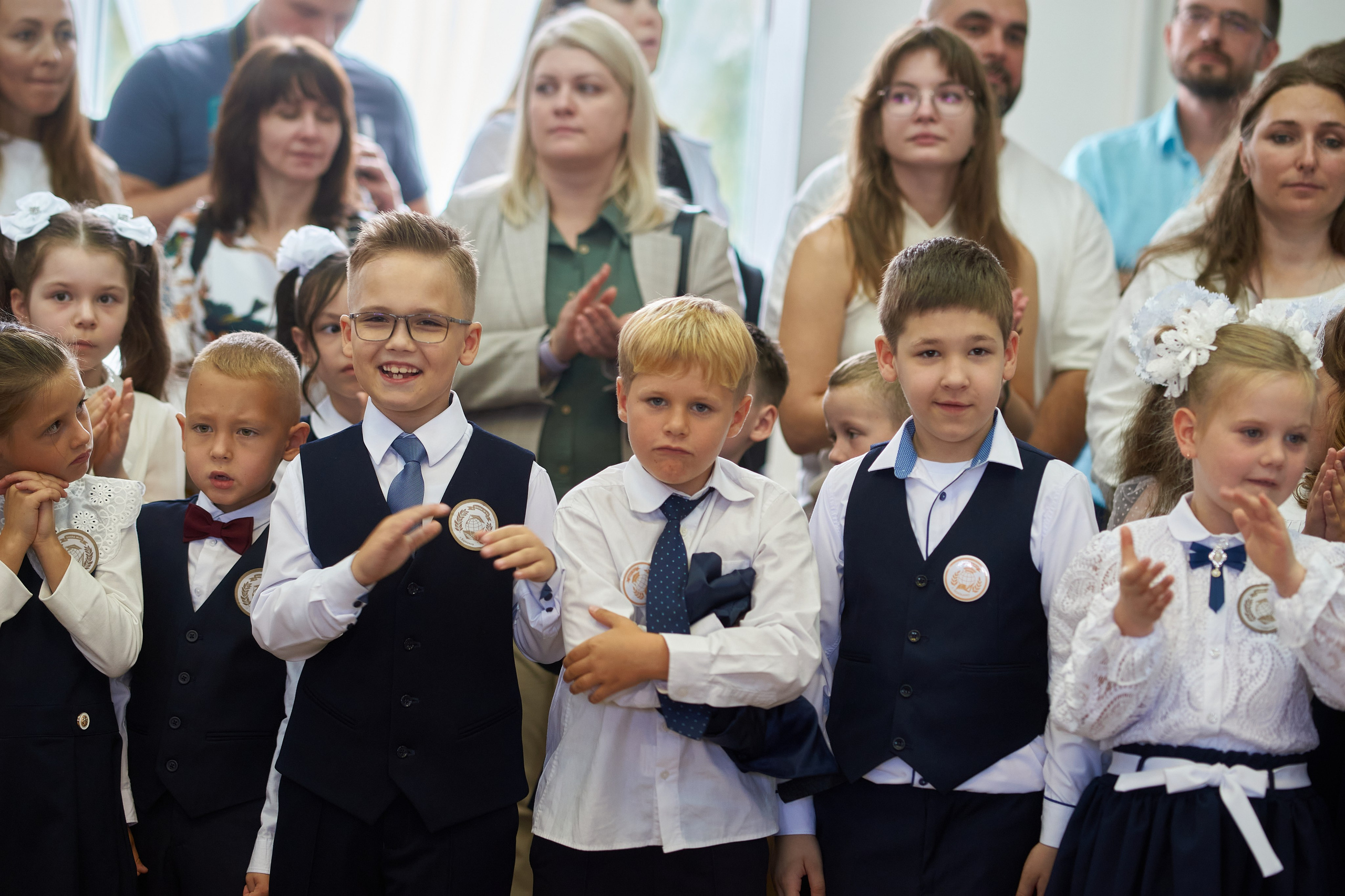 1 класс в День Знаний. Фотограф Владимир Артамонов