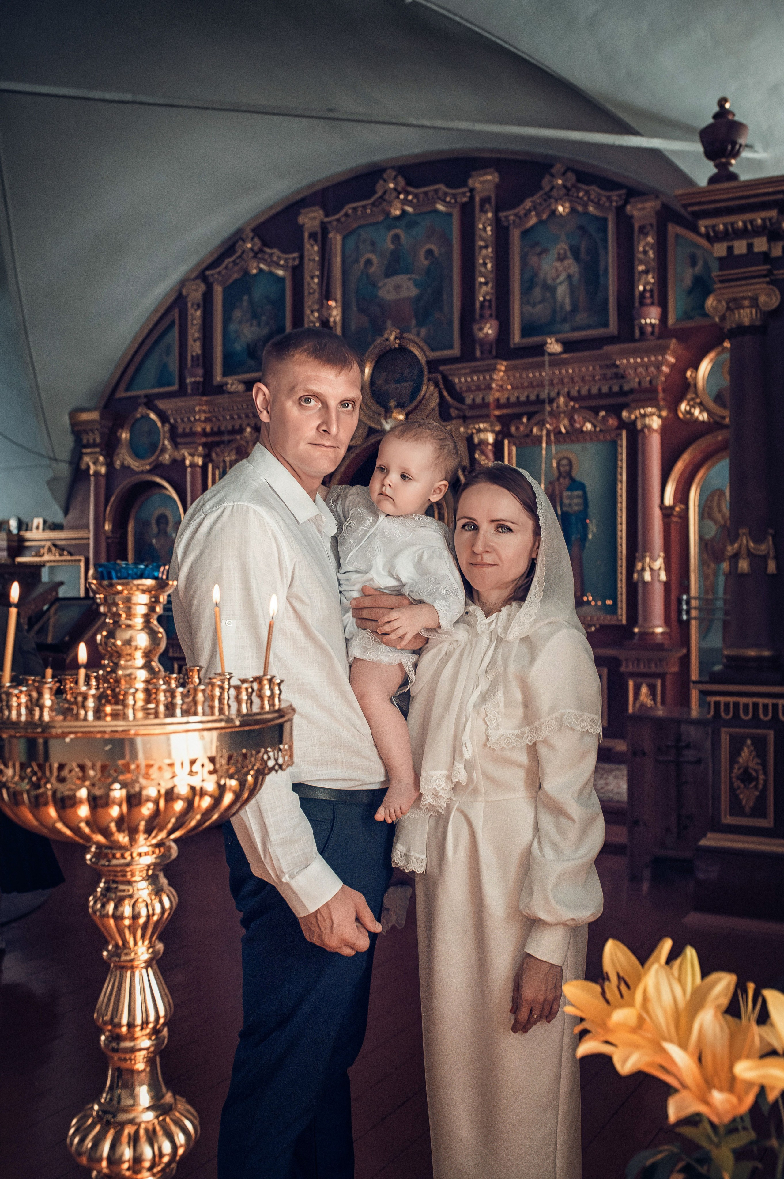 Съемка таинства крещения в Красноярске. Фотографы крещения/венчания  Красноярск Татьяна и Вячеслав Переваловы