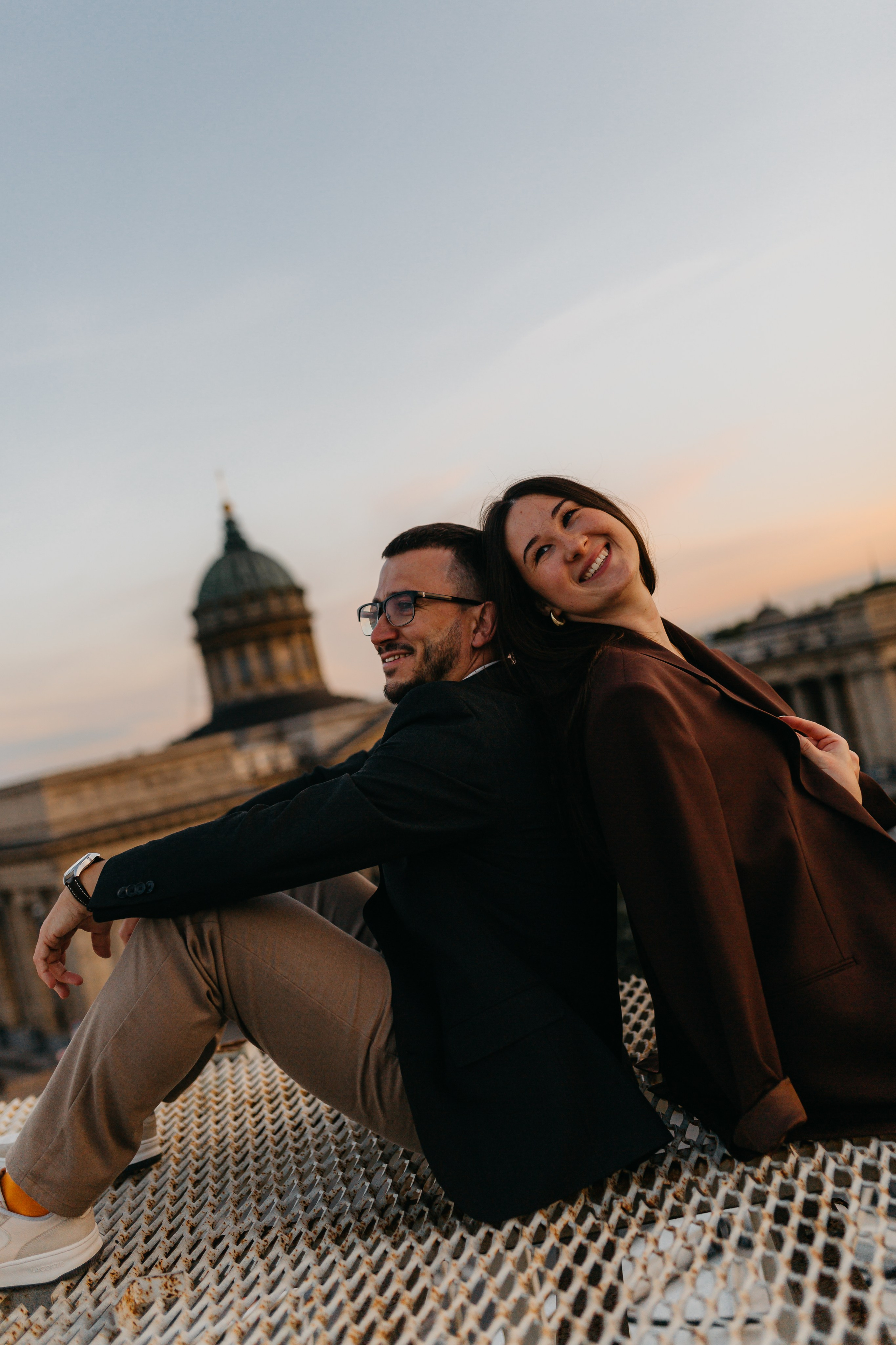 LoveStory на крышах Питера. Фотограф Санкт-Петербург Князева Елизавета