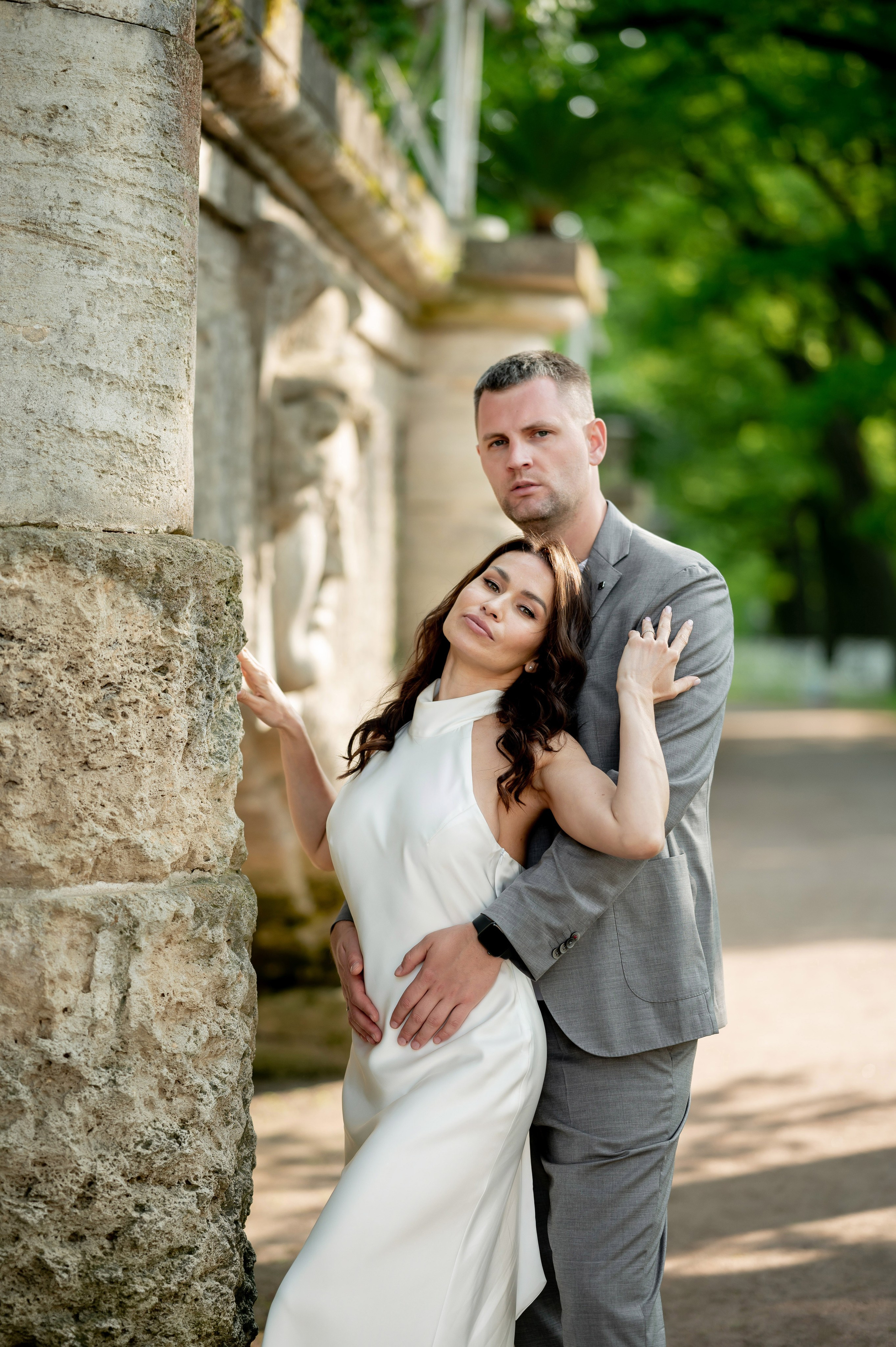 Алина и Алексей (прогулка на кабриолете, Академия Художеств, Екатерининский парк в Пушкине). Портретный, семейный и свадебный фотограф в Санкт-Петербурге и в Пушкине Ширяев Денис