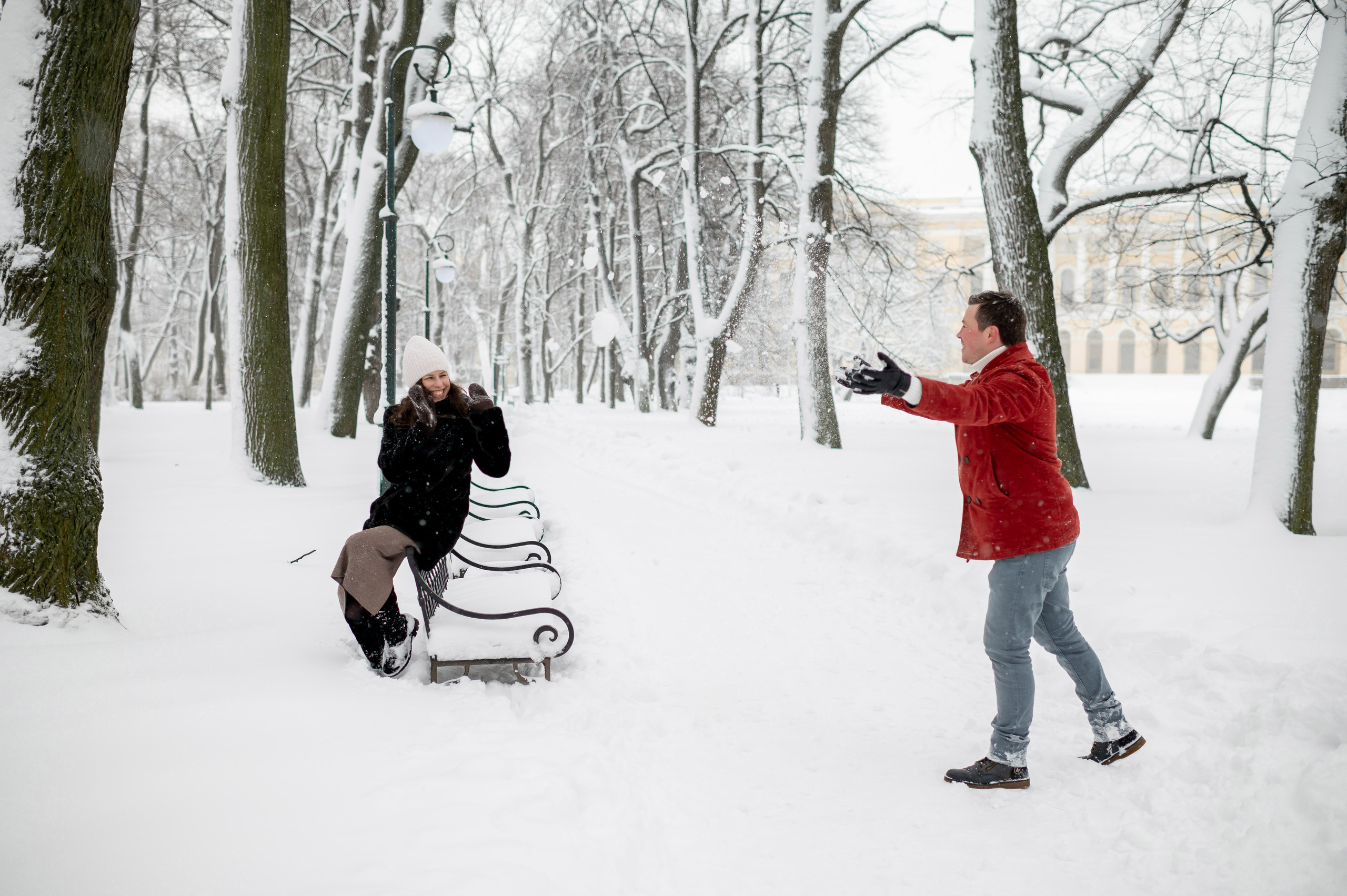 Зимняя прогулка Валерия, Андрей и Егор. Портретный, семейный и свадебный фотограф в Санкт-Петербурге и в Пушкине Ширяев Денис