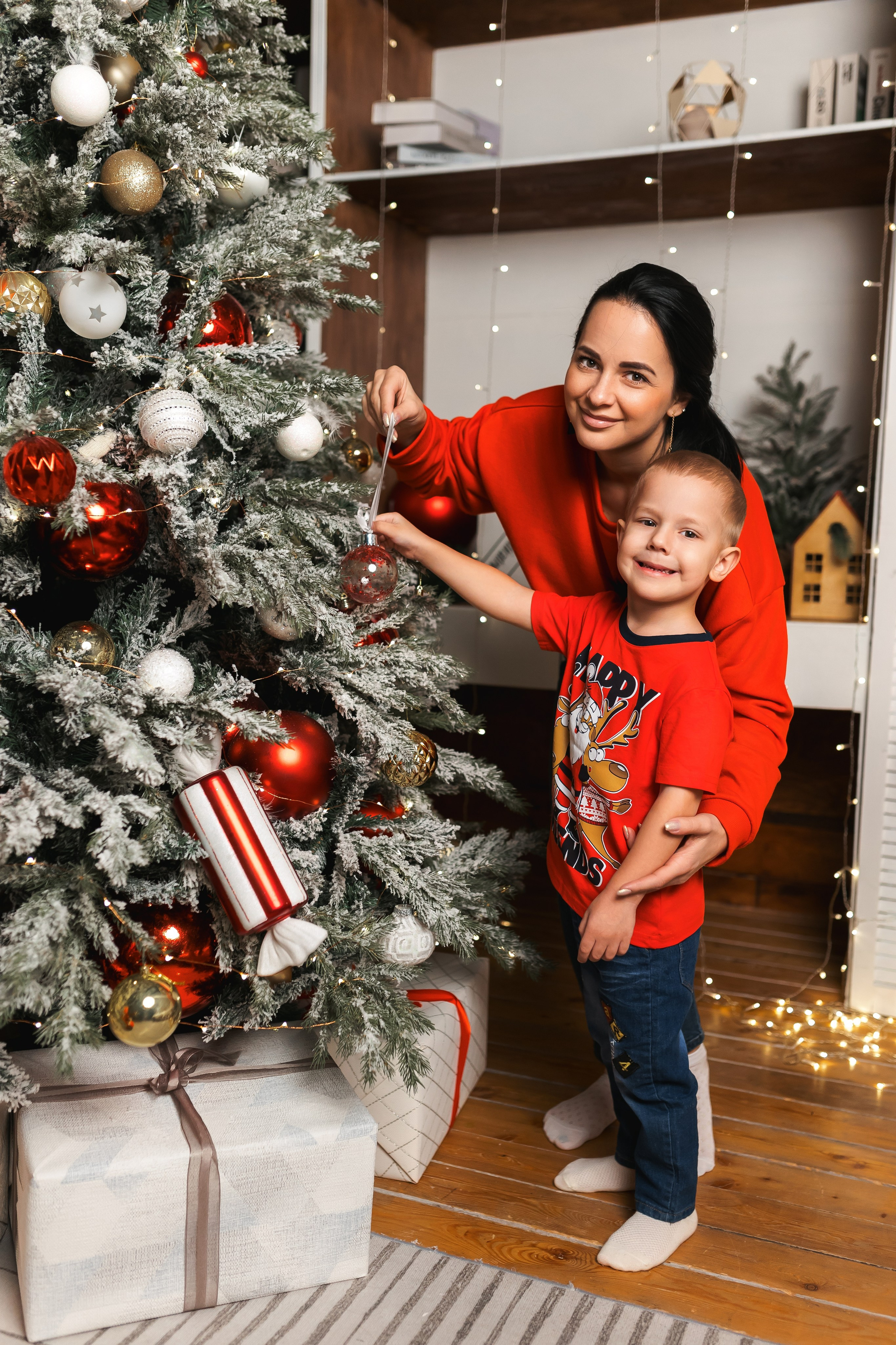 Новогодний фотосет двух семей. Свадебный фотограф в Хабаровске