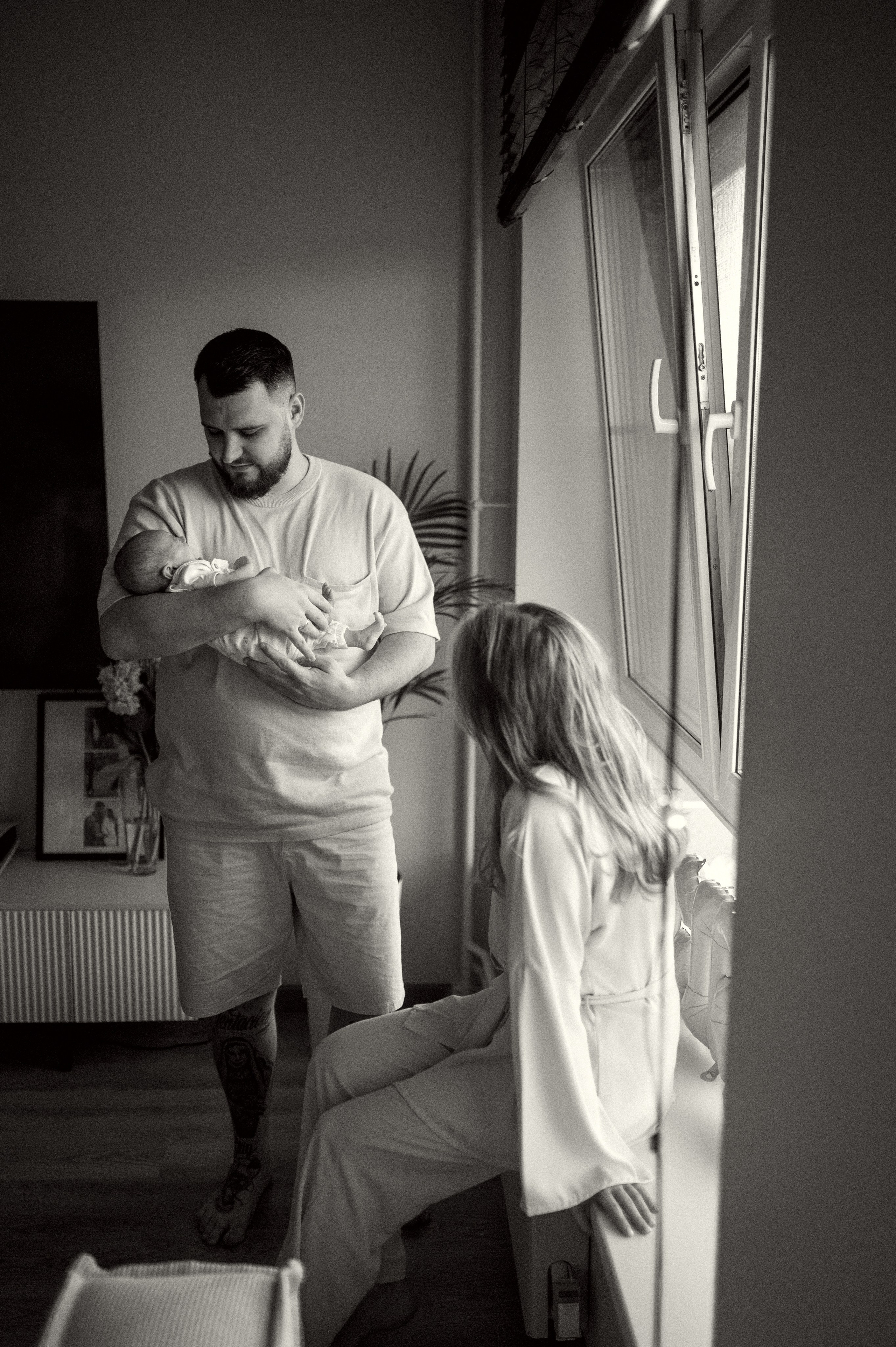 Ньюборн фотосессия в стиле лайфстайл Москва. Семейная фотосессия Бутово Москва фотограф Алина Морщагина