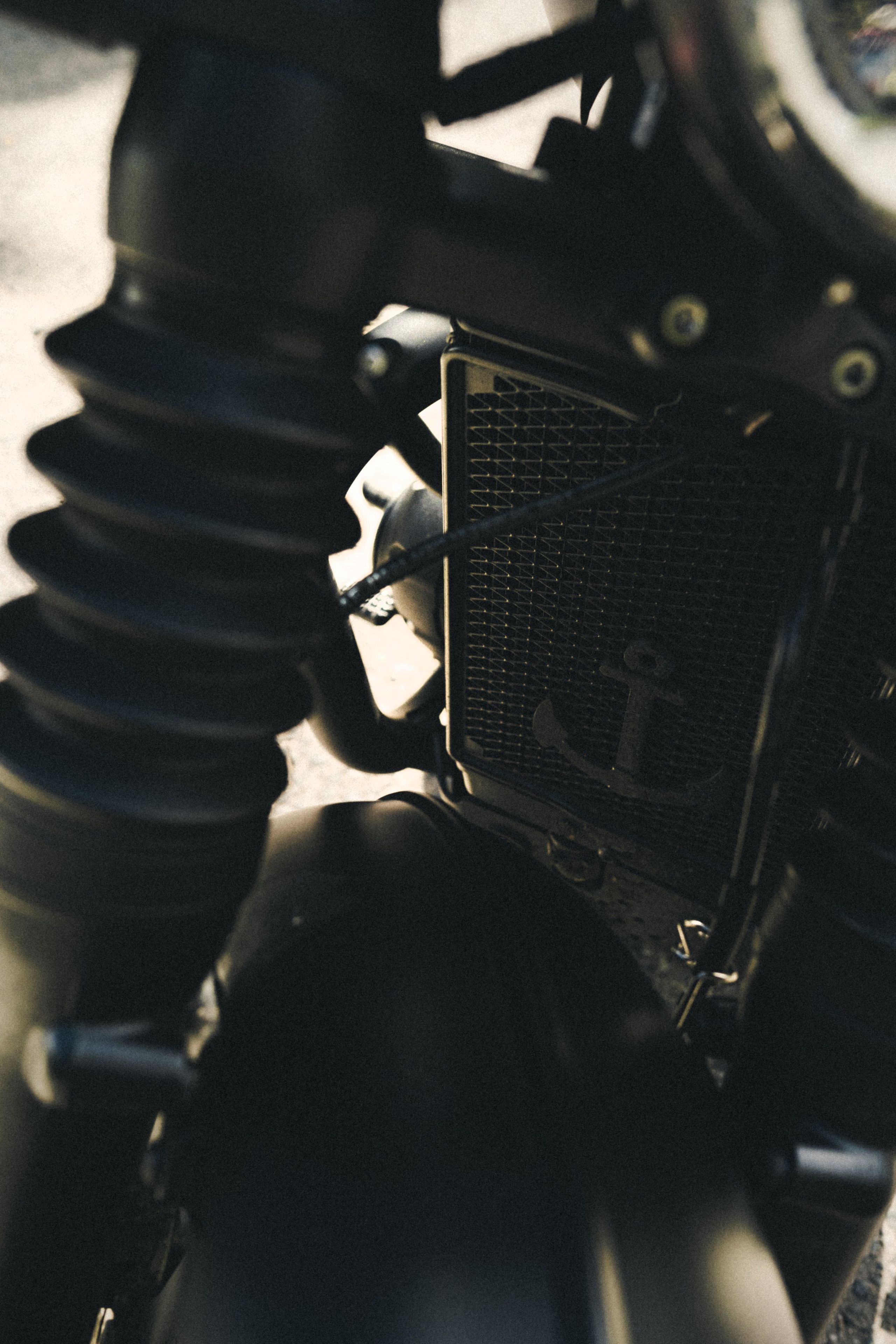 Портретная фотосессия с мотоциклом Triumph Bobber 1200. Фотограф Илья К. в Москве