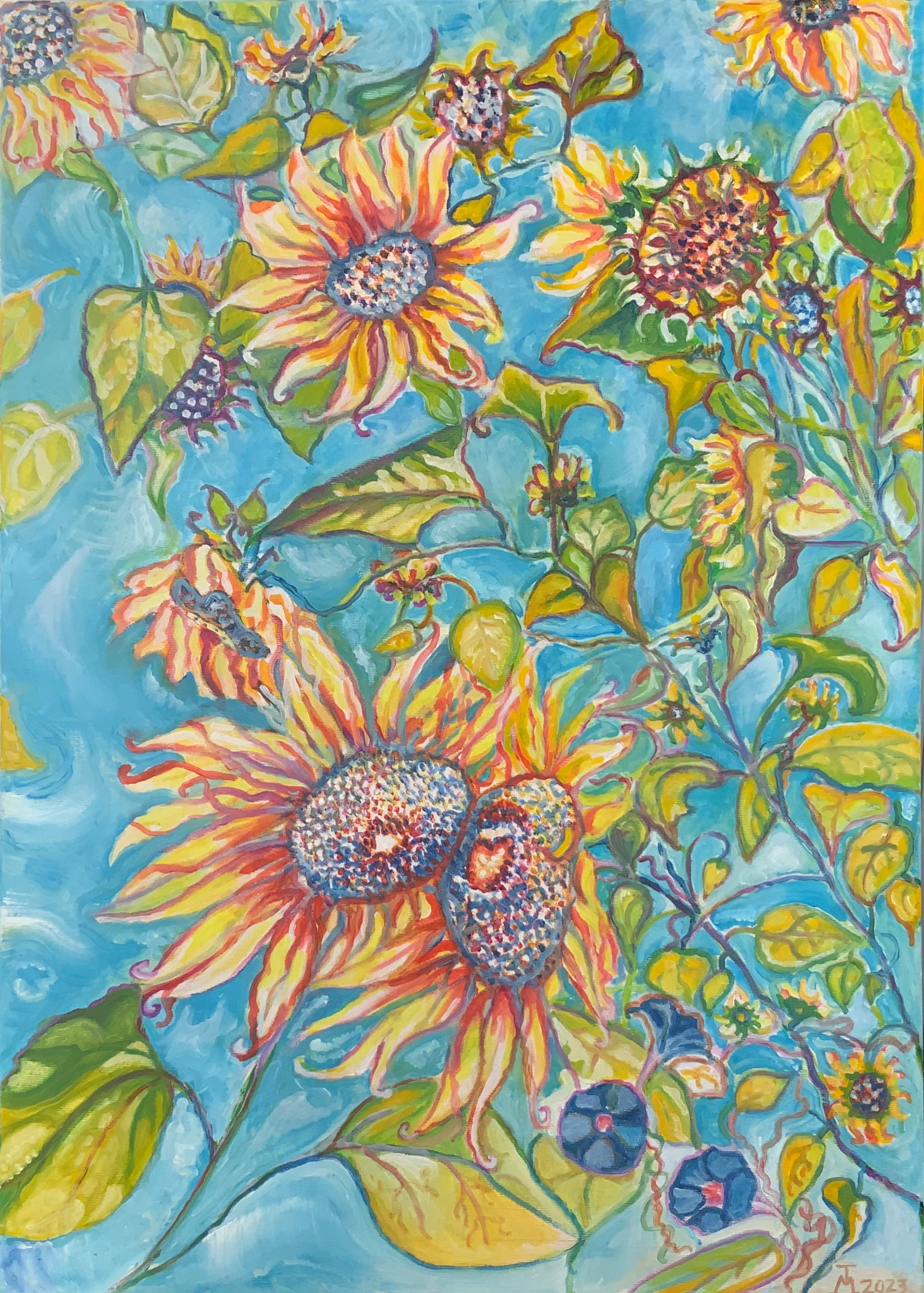 Sunflowers 50/70 см Oil on canvas 2023