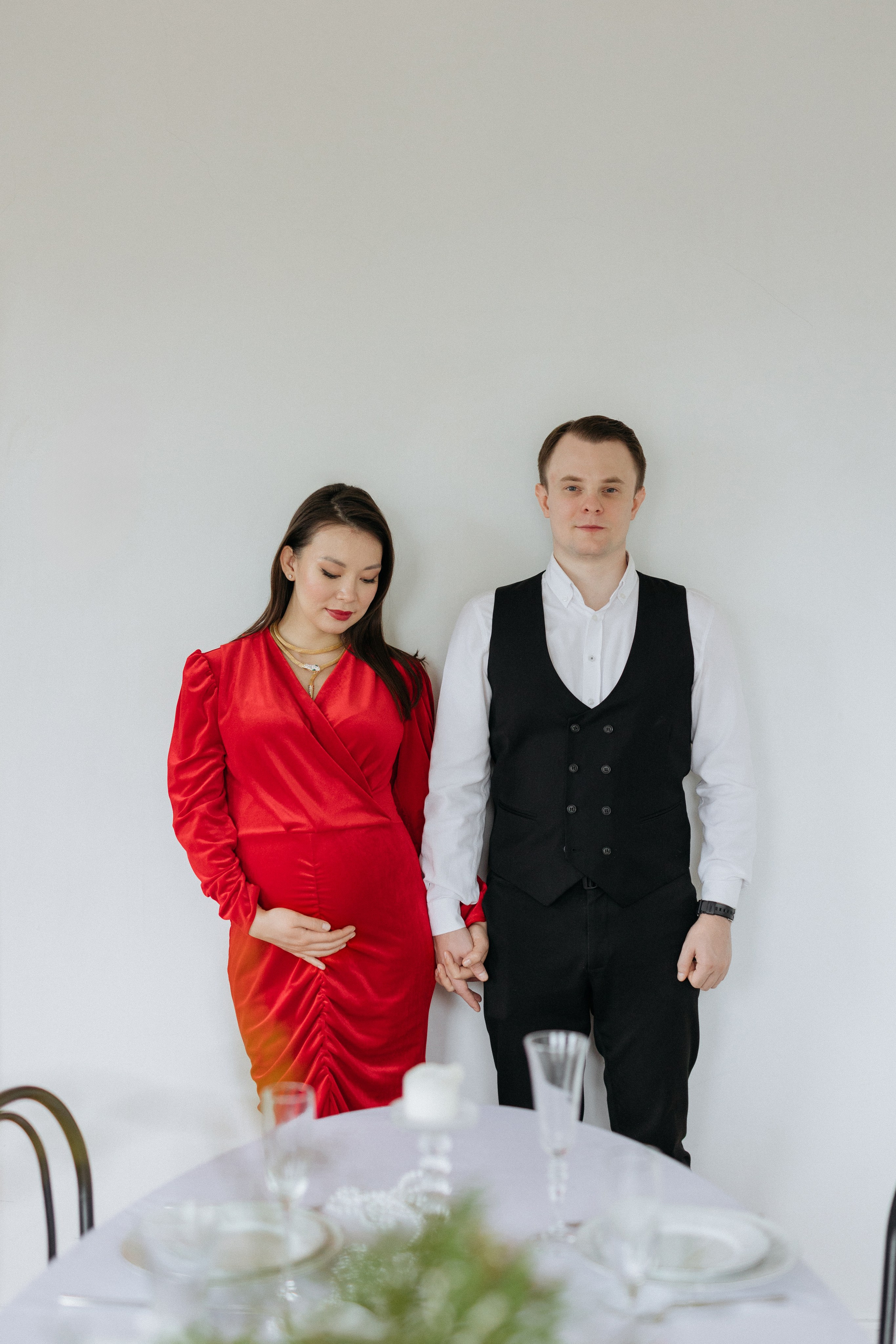 Семейная новогодняя фотосессия беременности. Свадебный фотограф в Москве Полина Лелетко