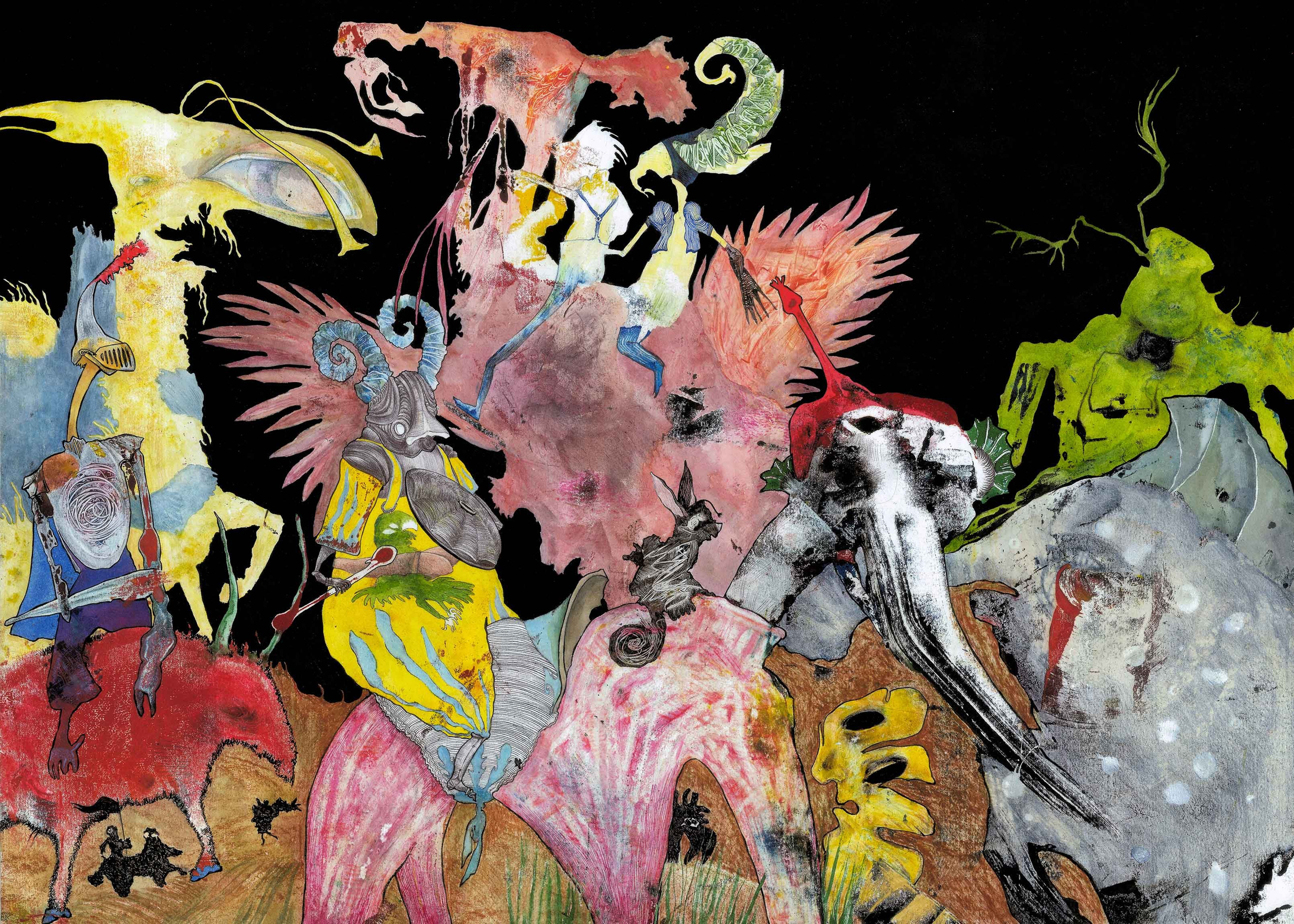 ДОН КИХОТ. монотипия графика Перепеченова Анна