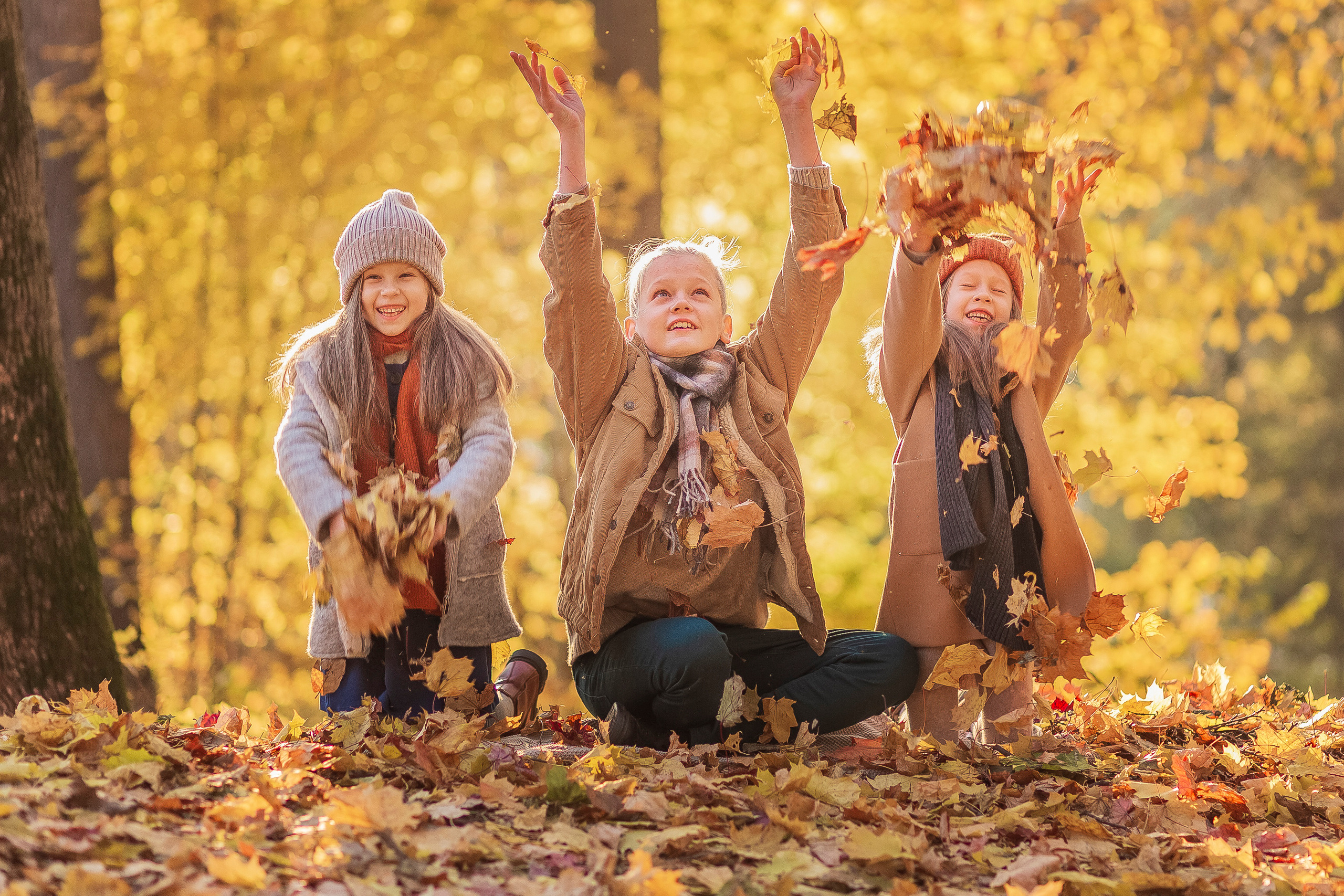 Фото прогулка золотая осень. Сьемка в детских садах и школах, фотограф в Москве Кристина Тупольская