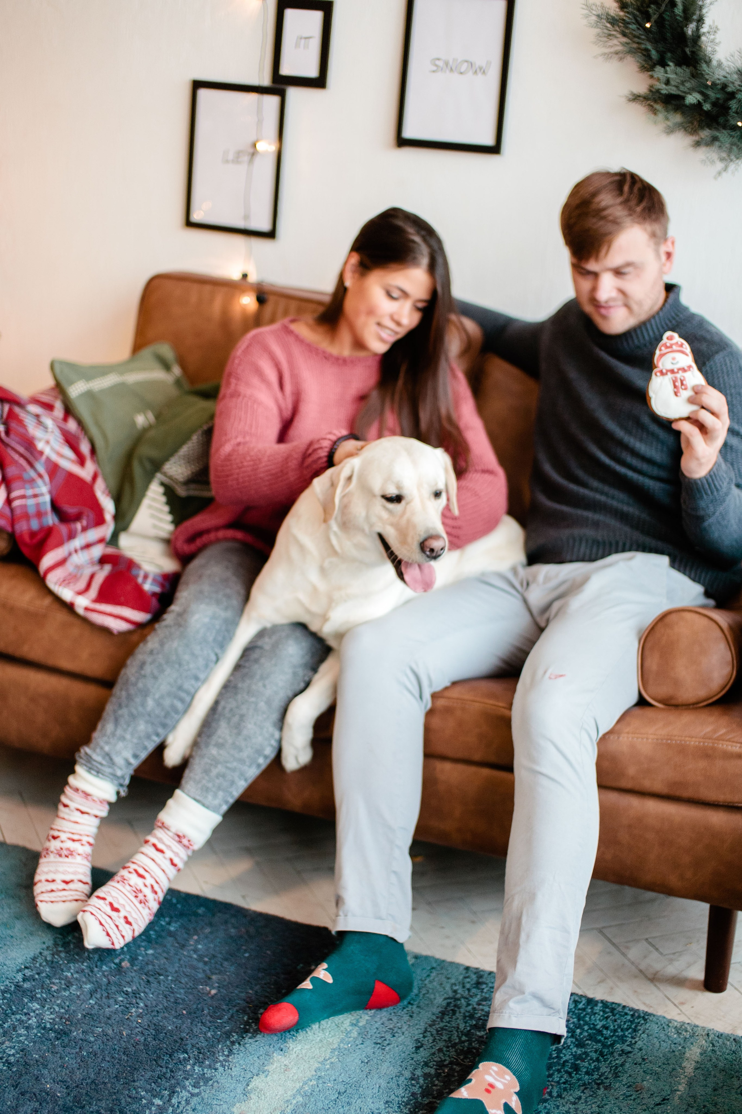 Семейная Новогодняя фотосессия в студии, фотограф в Москве