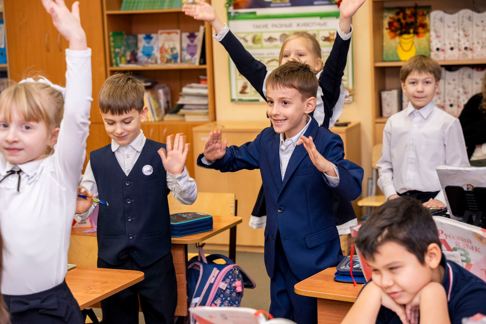 Открытый урок в 1 классе. Фотограф Юлия Попова