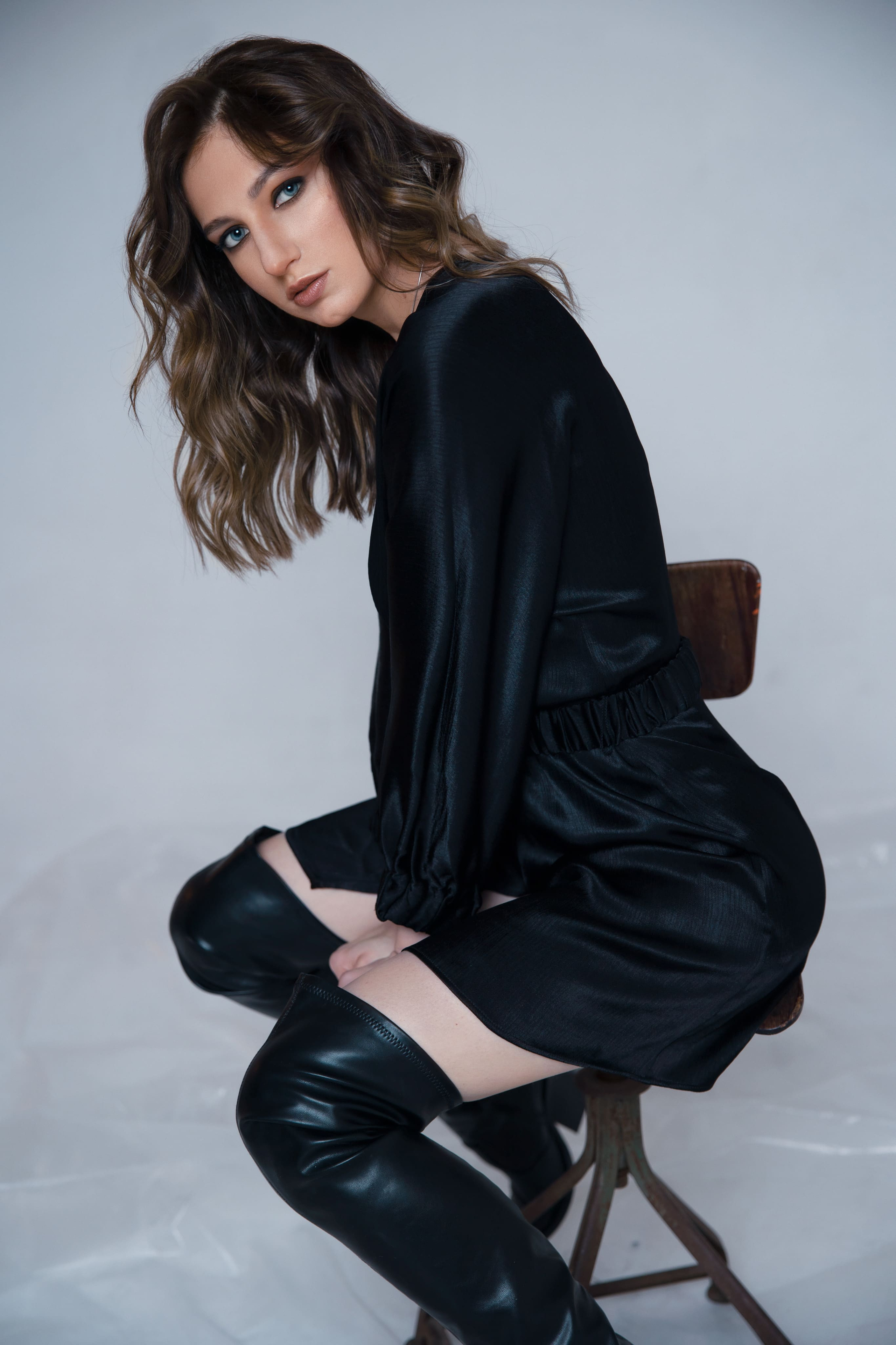 черно белая фотосессия женская. Фотограф Анна Парфенова