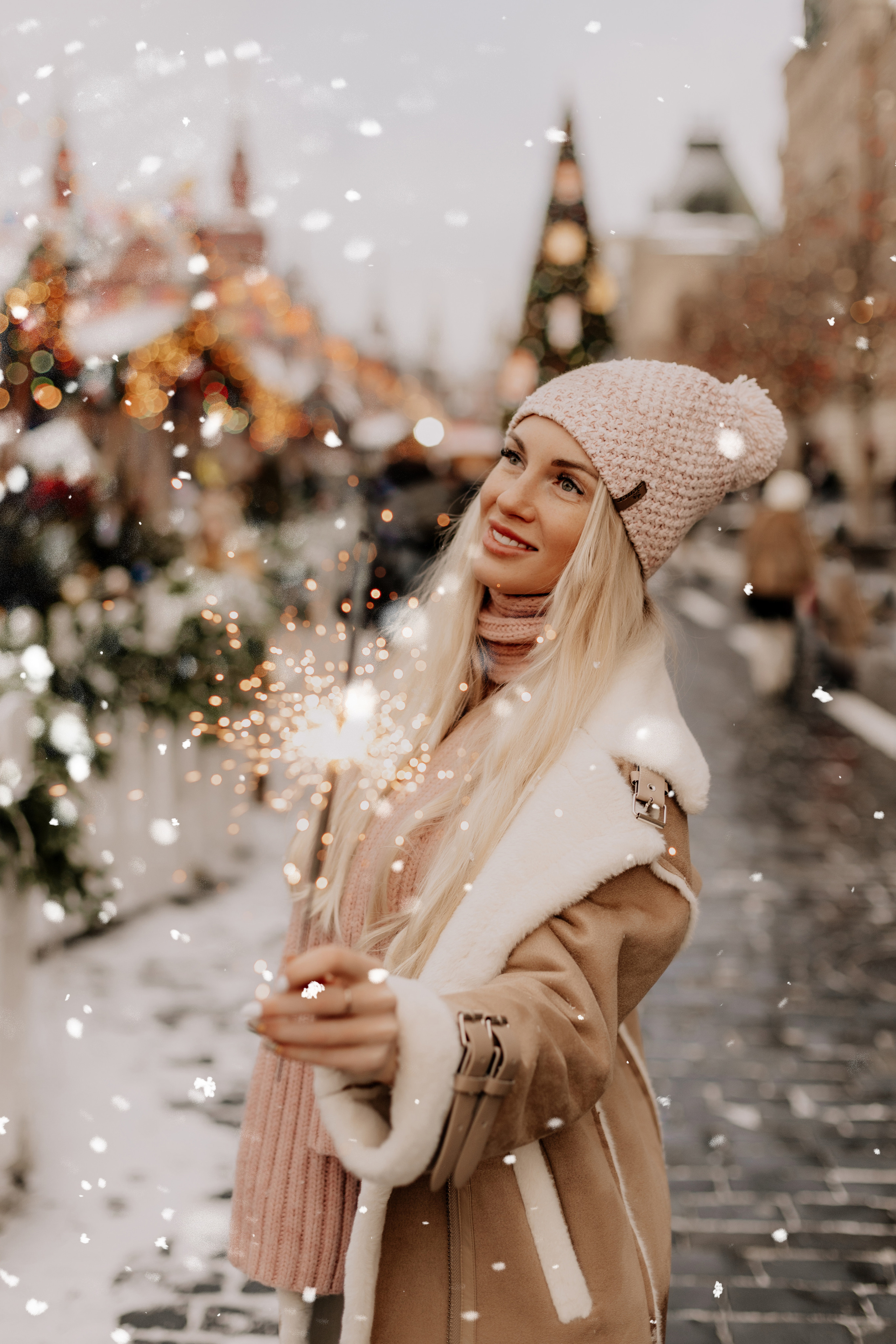 Новогодняя фотосессия в Москве, Фотограф Ольга Шевелёва, фотосессия на Красной площади зимой