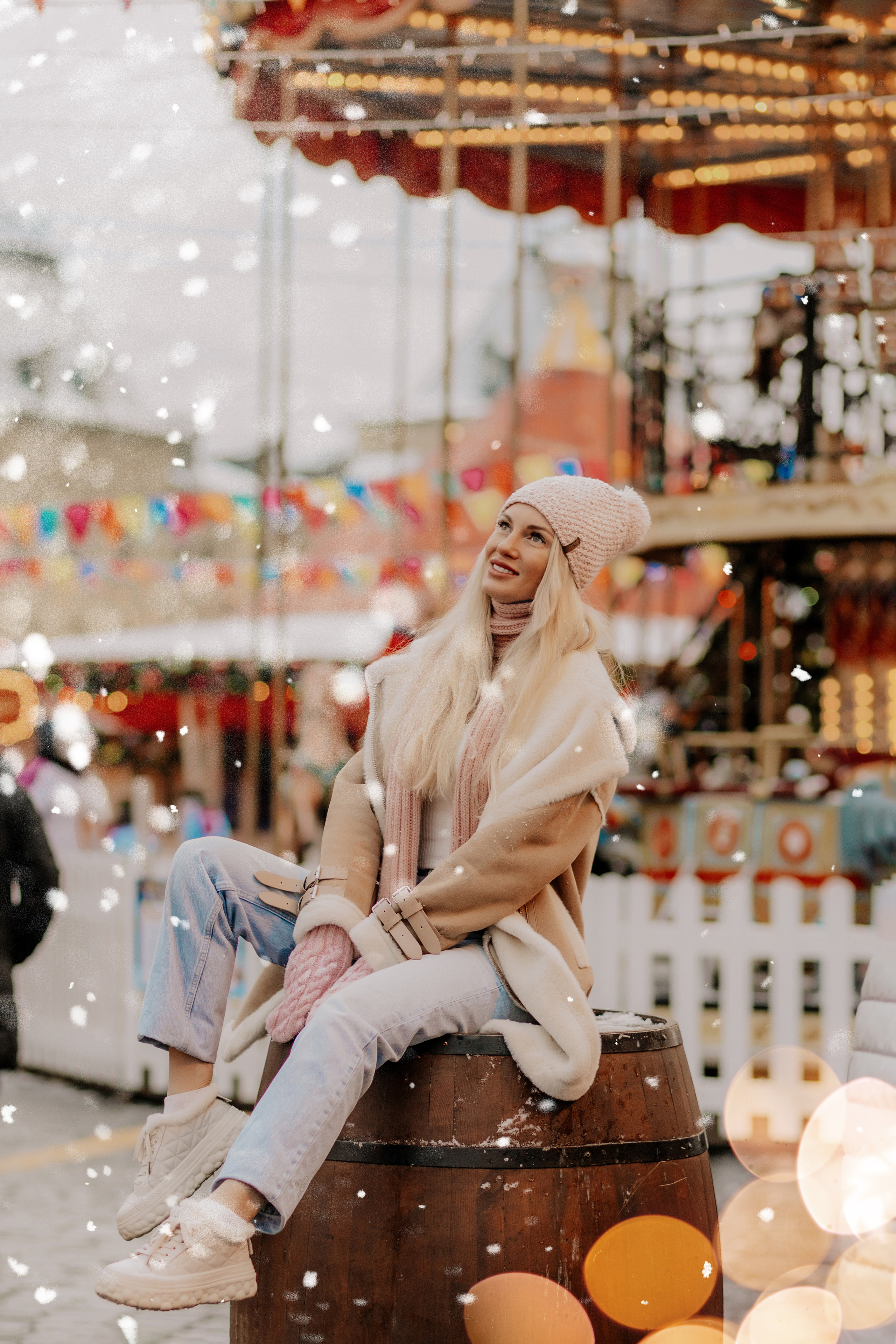 Новогодняя фотосессия в Москве, Фотограф Ольга Шевелёва, фотосессия на Красной площади зимой