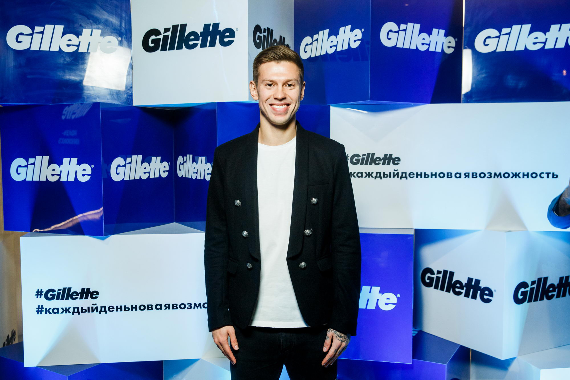 Федор Смолов лицо Gilette Россия. Фотограф Иван Недорез