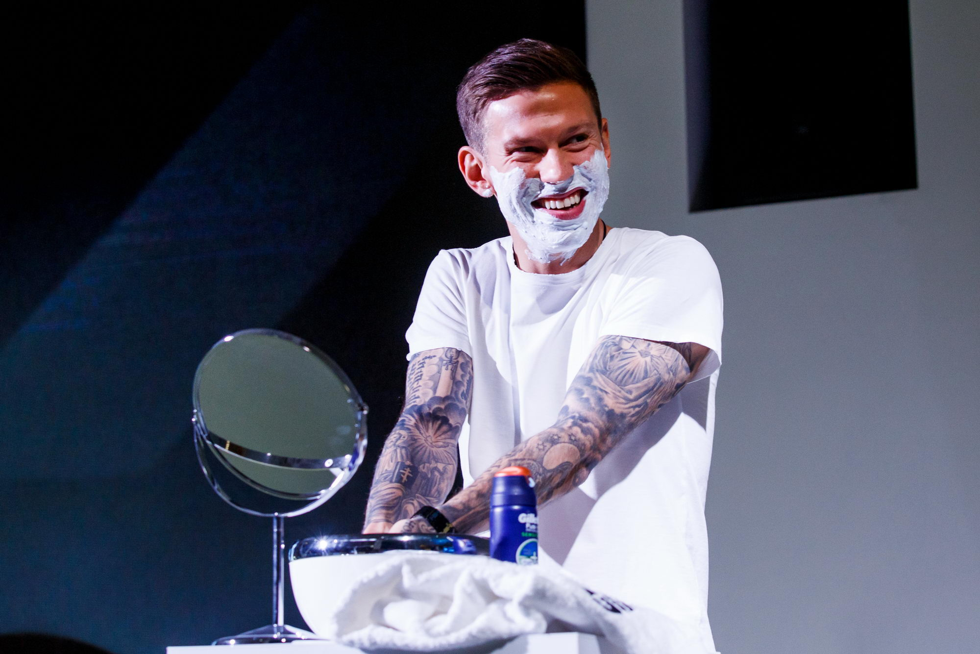 Федор Смолов лицо Gilette Россия. Фотограф Иван Недорез