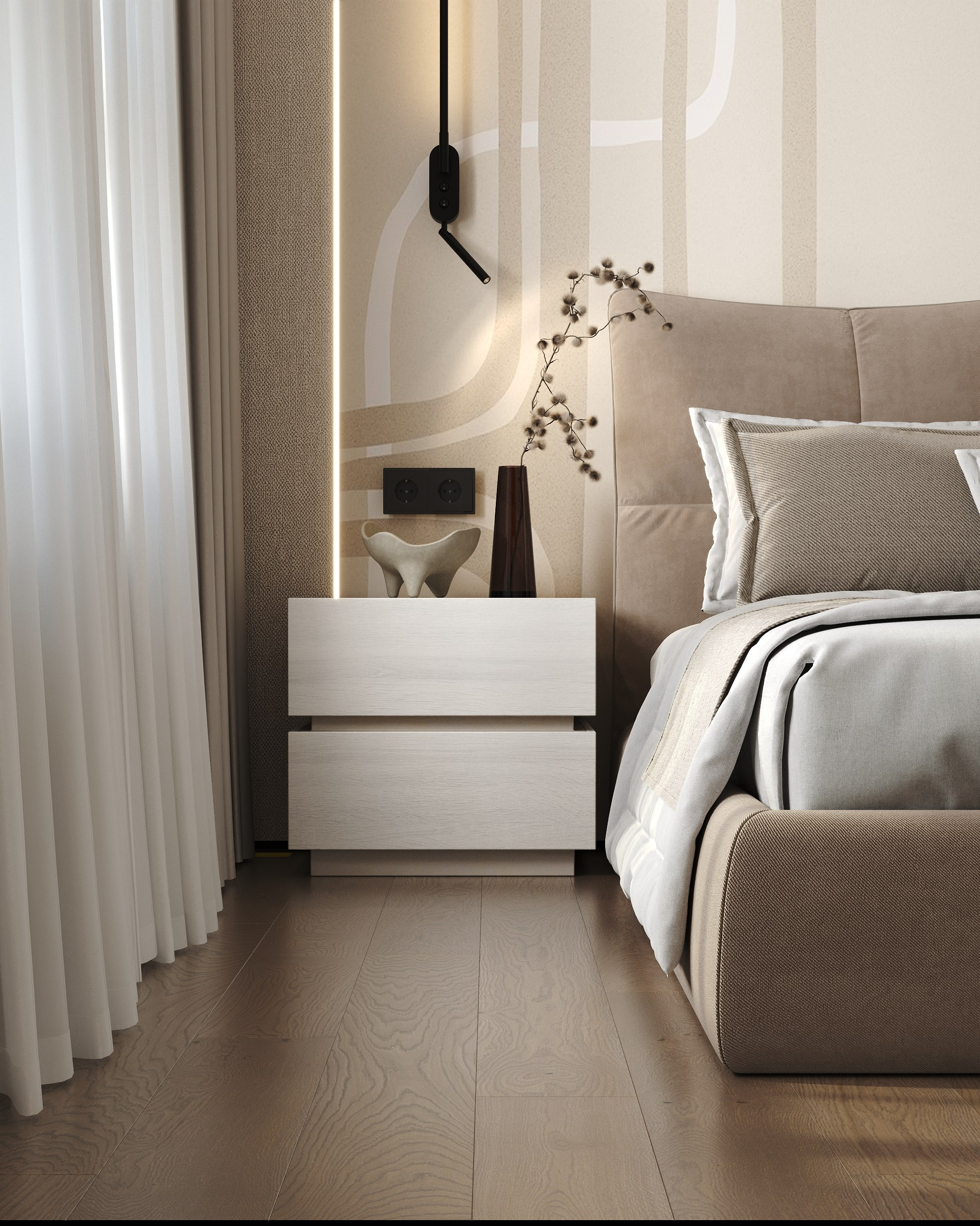 Serenity in Light & Beige. 3D Визуализация