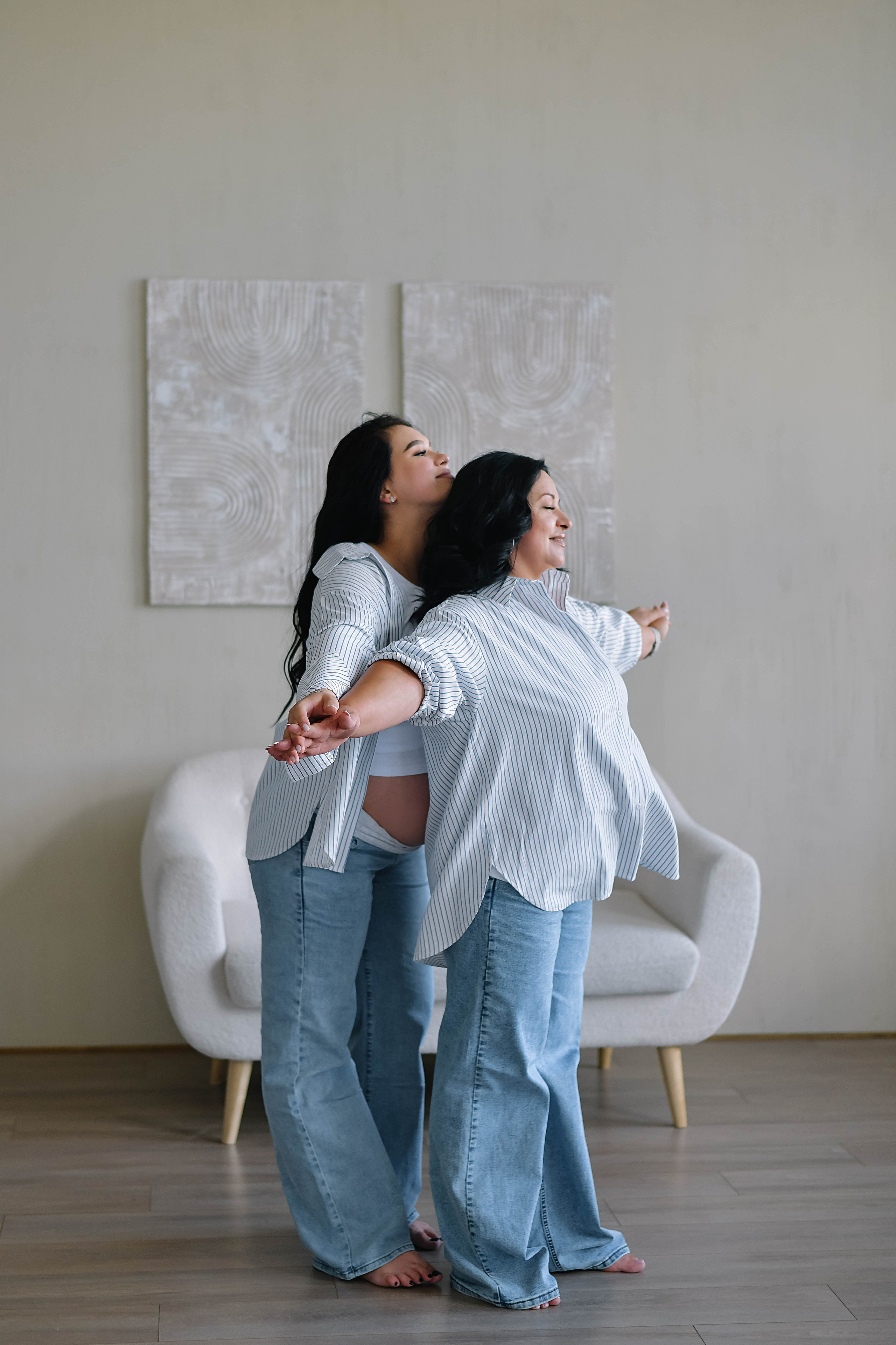 Мама и дочь беременная съемка. Фотограф Подольск