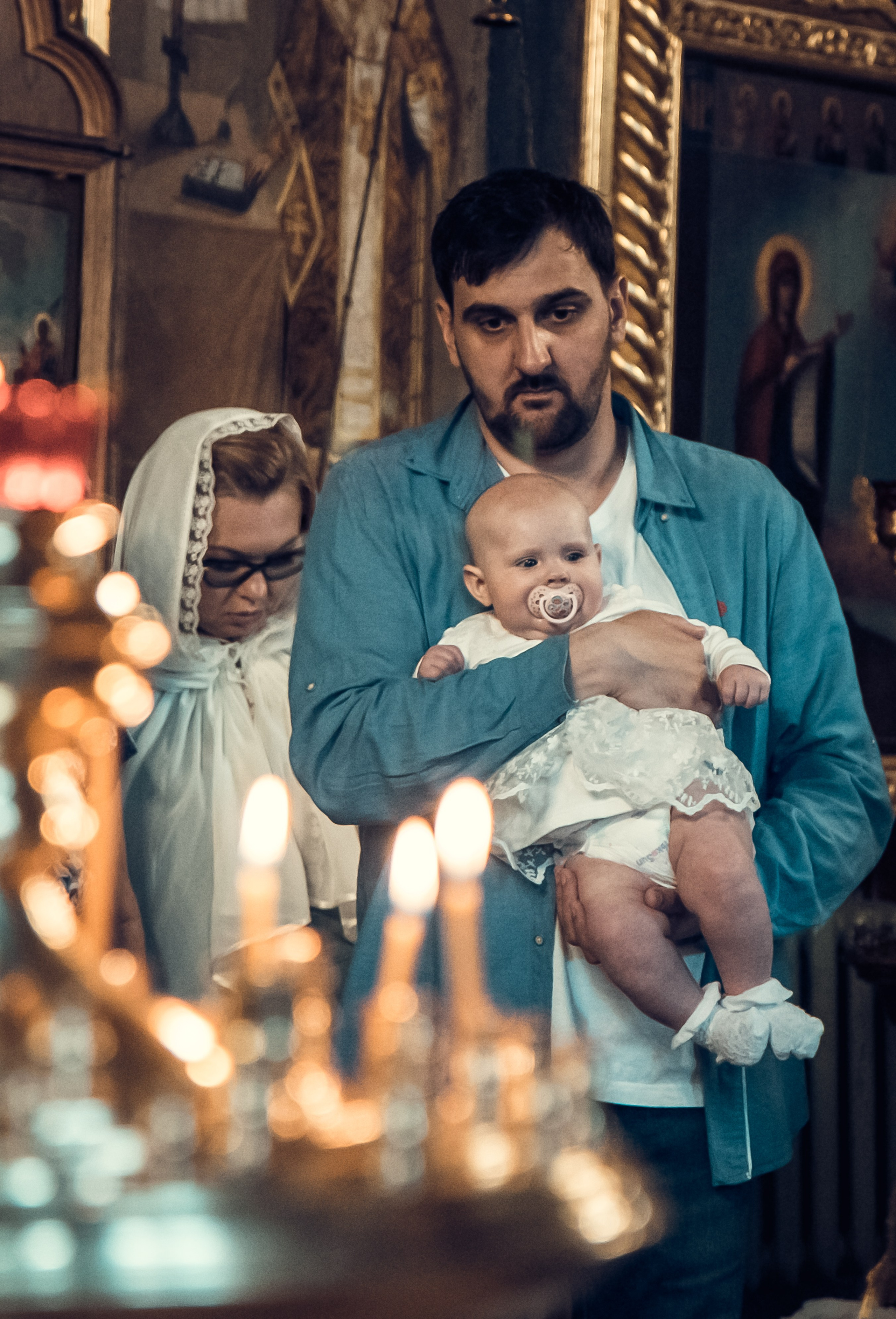 Таинство Крещения Алёны в Церкви Сретения Господня. Детский и семейный фотограф в Пушкино, Мытищи, Москва Сергеева Светлана