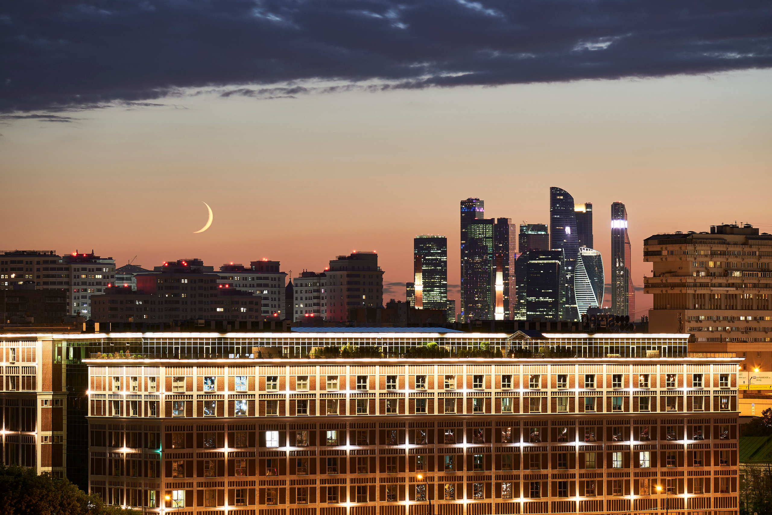 Москва-Сити ночью