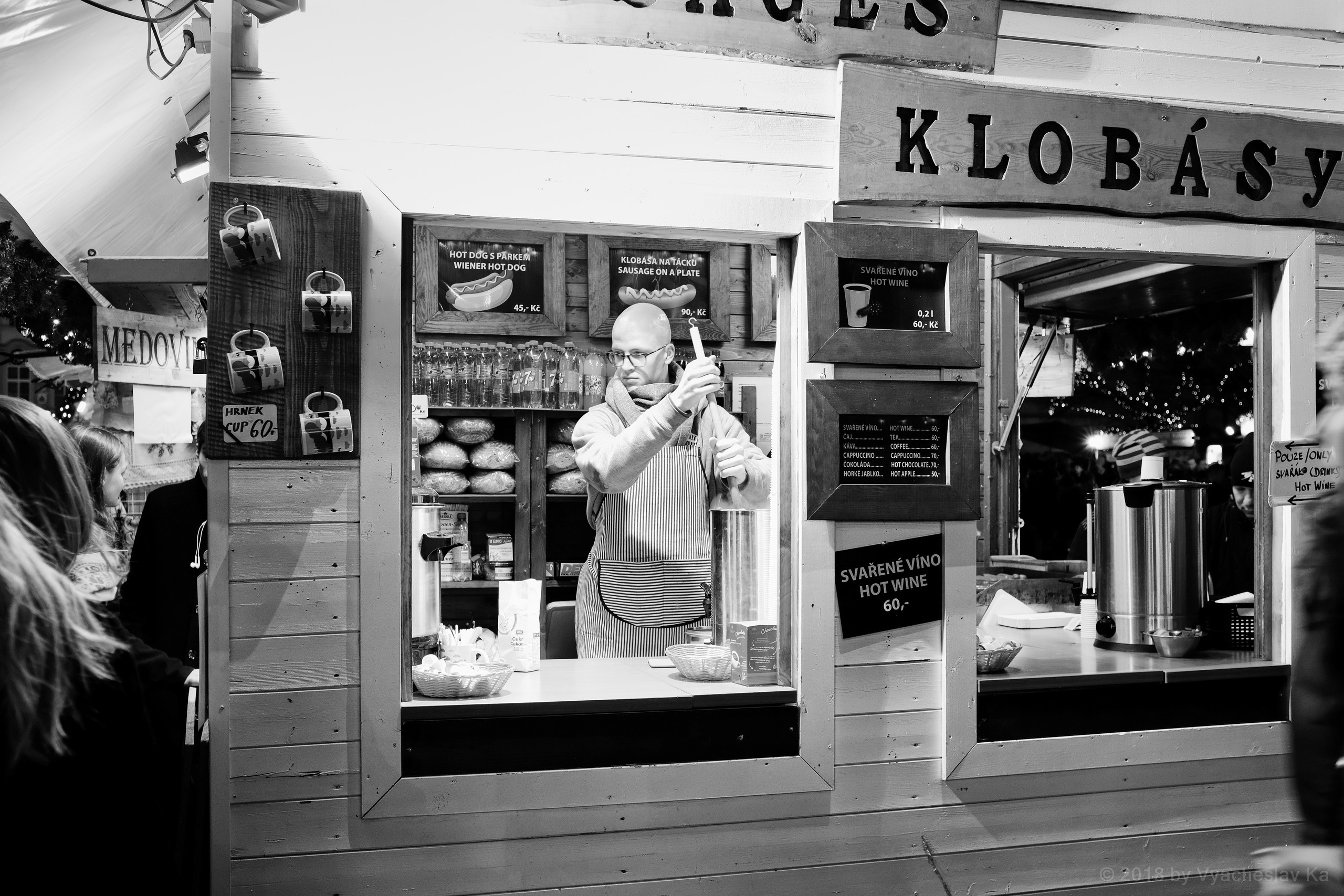 Прага, Klobasy, рождественская ярмарка