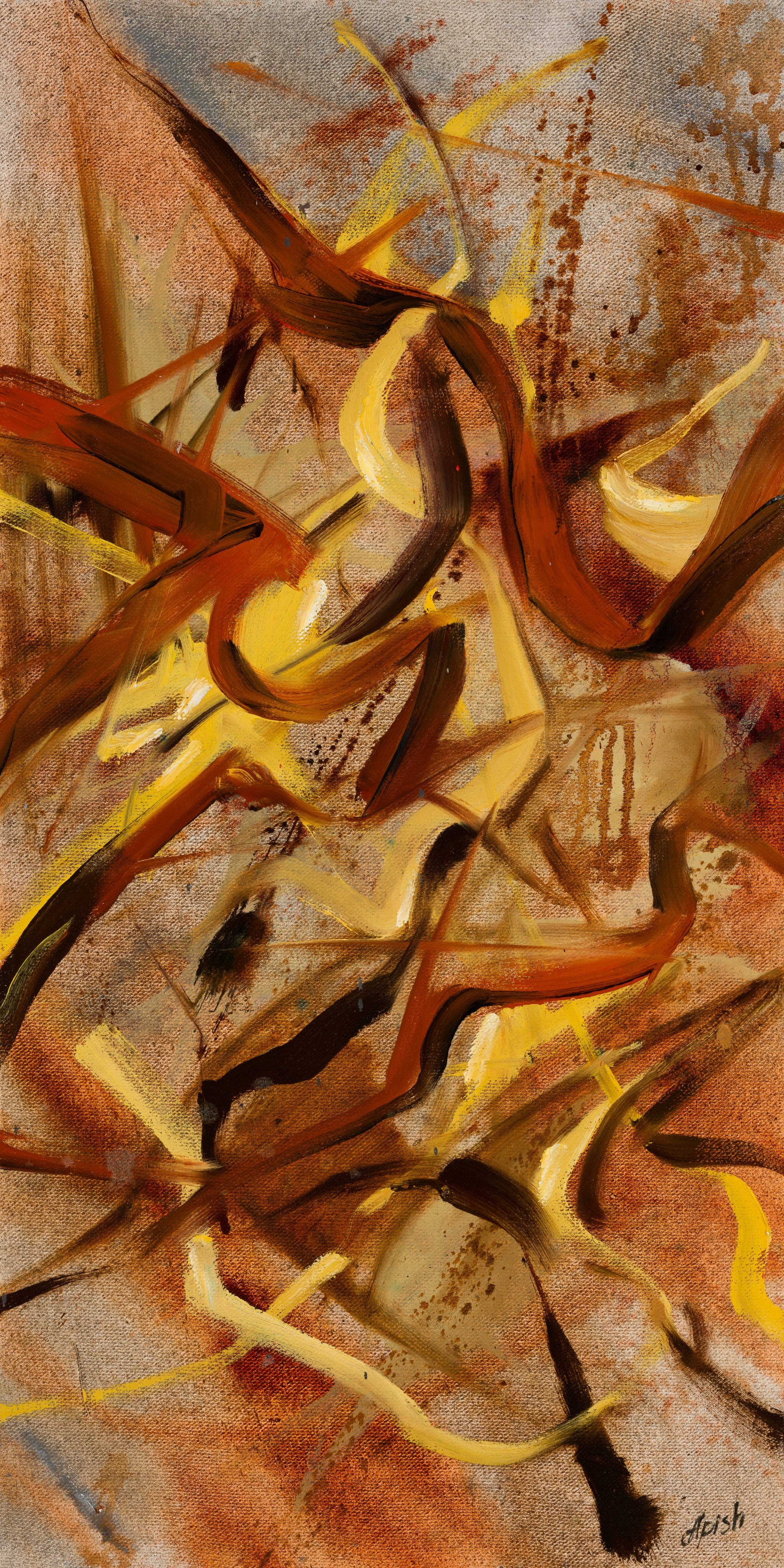 «Хаос 1» - художник Алексей Апиш (холст, масло, 60x30 см, 2024)