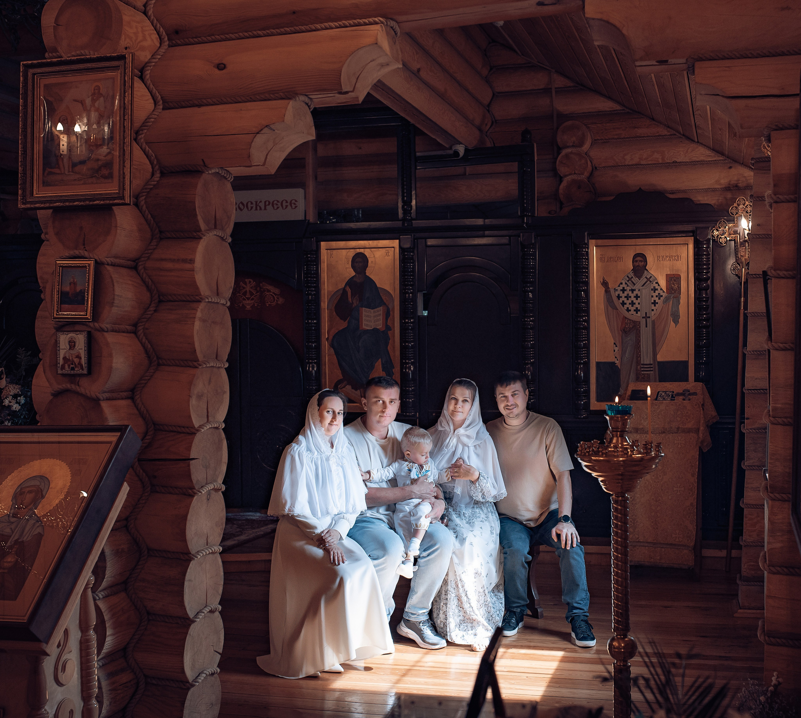 Крещение Витюши в храме священномученника Амфилохия. Фотографы крещения/венчания  Красноярск Татьяна и Вячеслав Переваловы