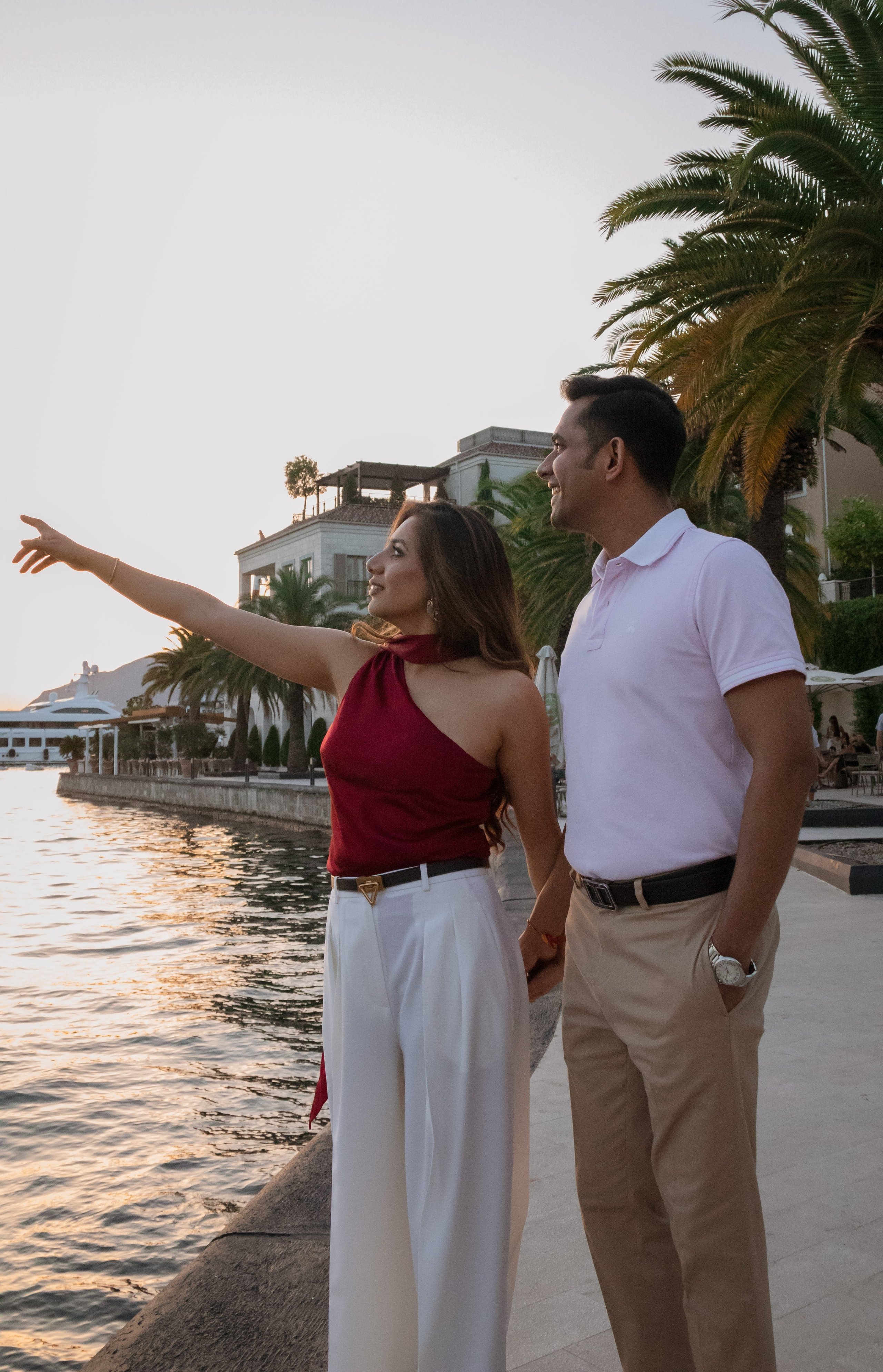 Nisha & Bharat Montenegrin anniversary. Portrait photographer in Tivat Montenegro Katerina Kirsanova