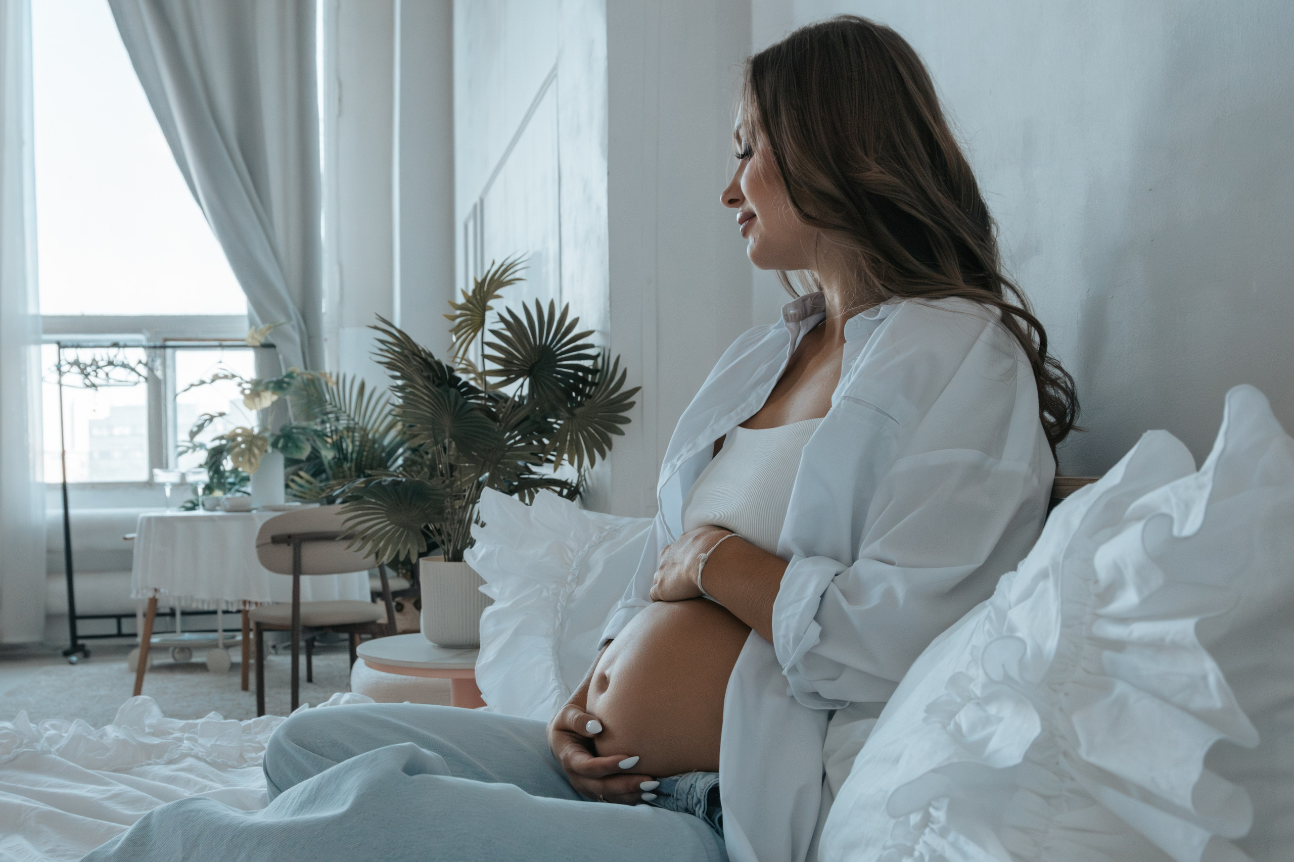 Алена — фотосессия беременности в интерьере. Анастасия, Фотограф женского портрета и беременности в стиле vogue