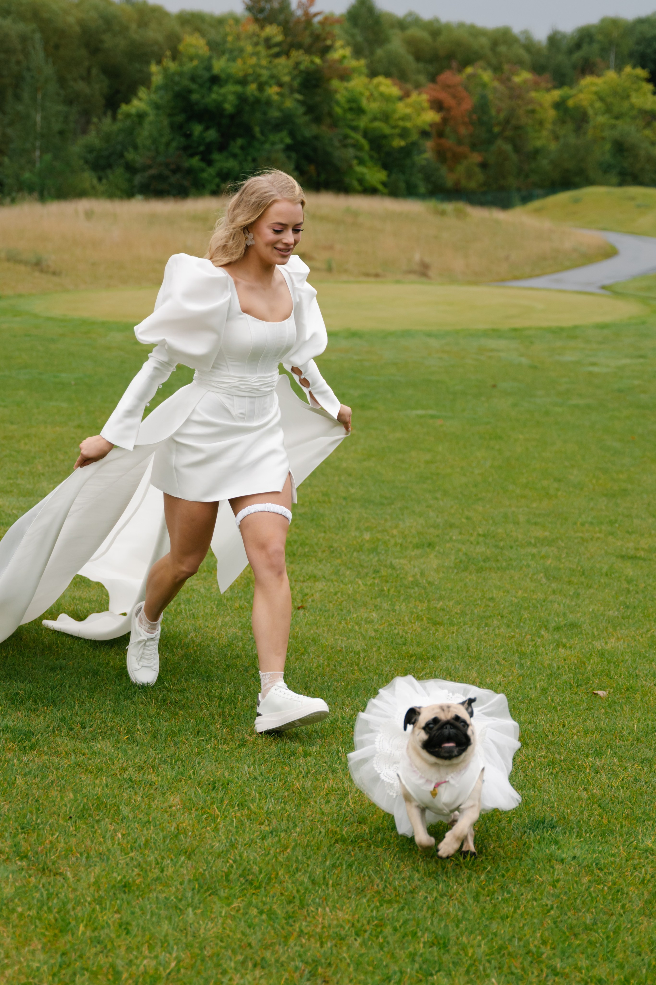 невеста с собакой