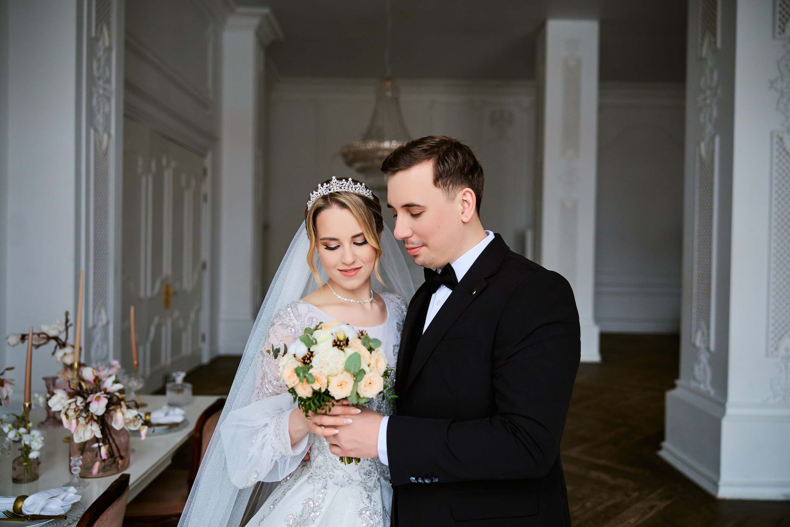 Свадебная фотосессия в студии. Свадебный фотограф Сергей Колбинский