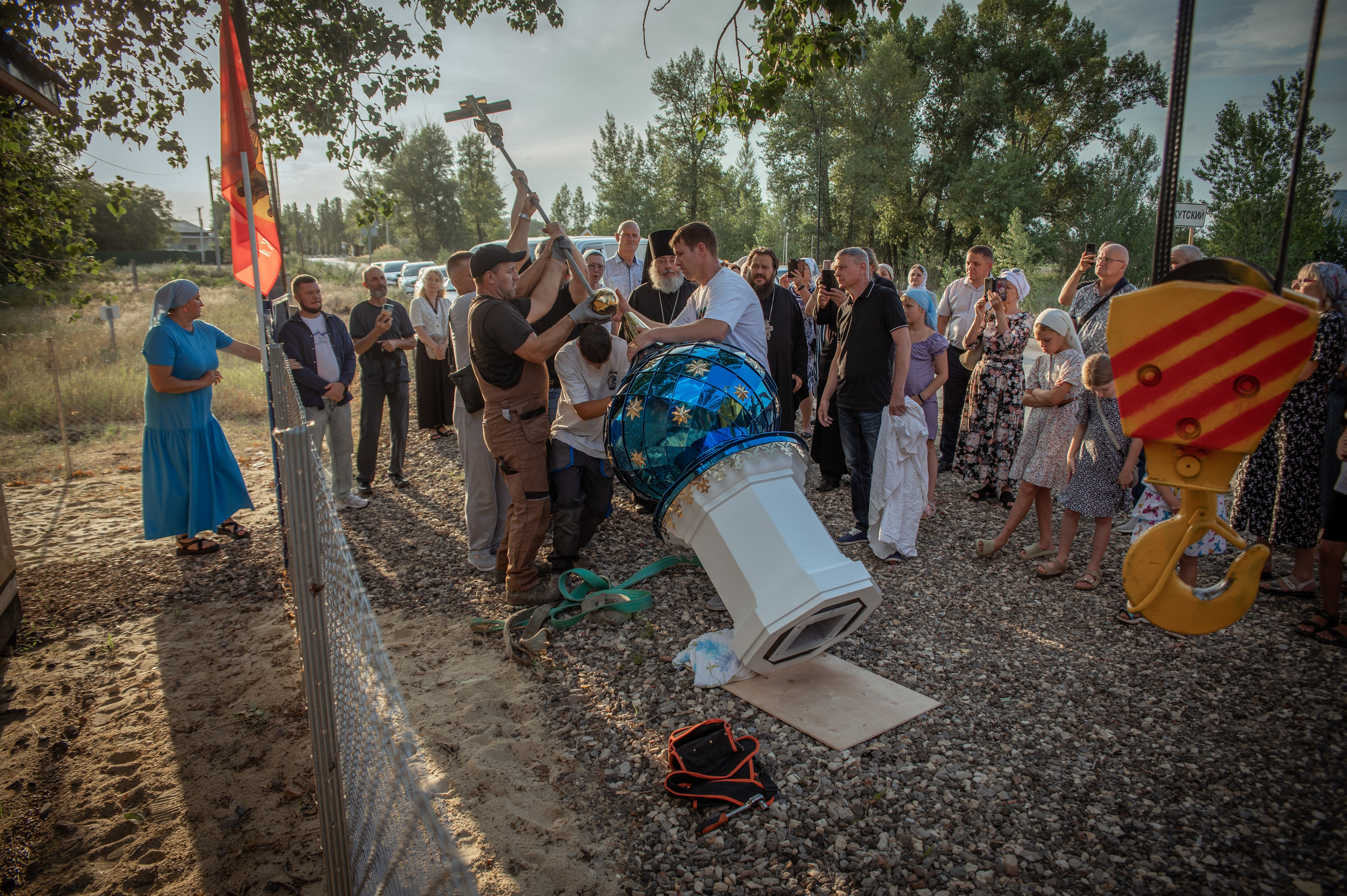 Освещение купола в храме Казанской иконы Божьей Матери х. Закутский. Церковный, семейный и репортажный фотограф Волгоград, Волжский