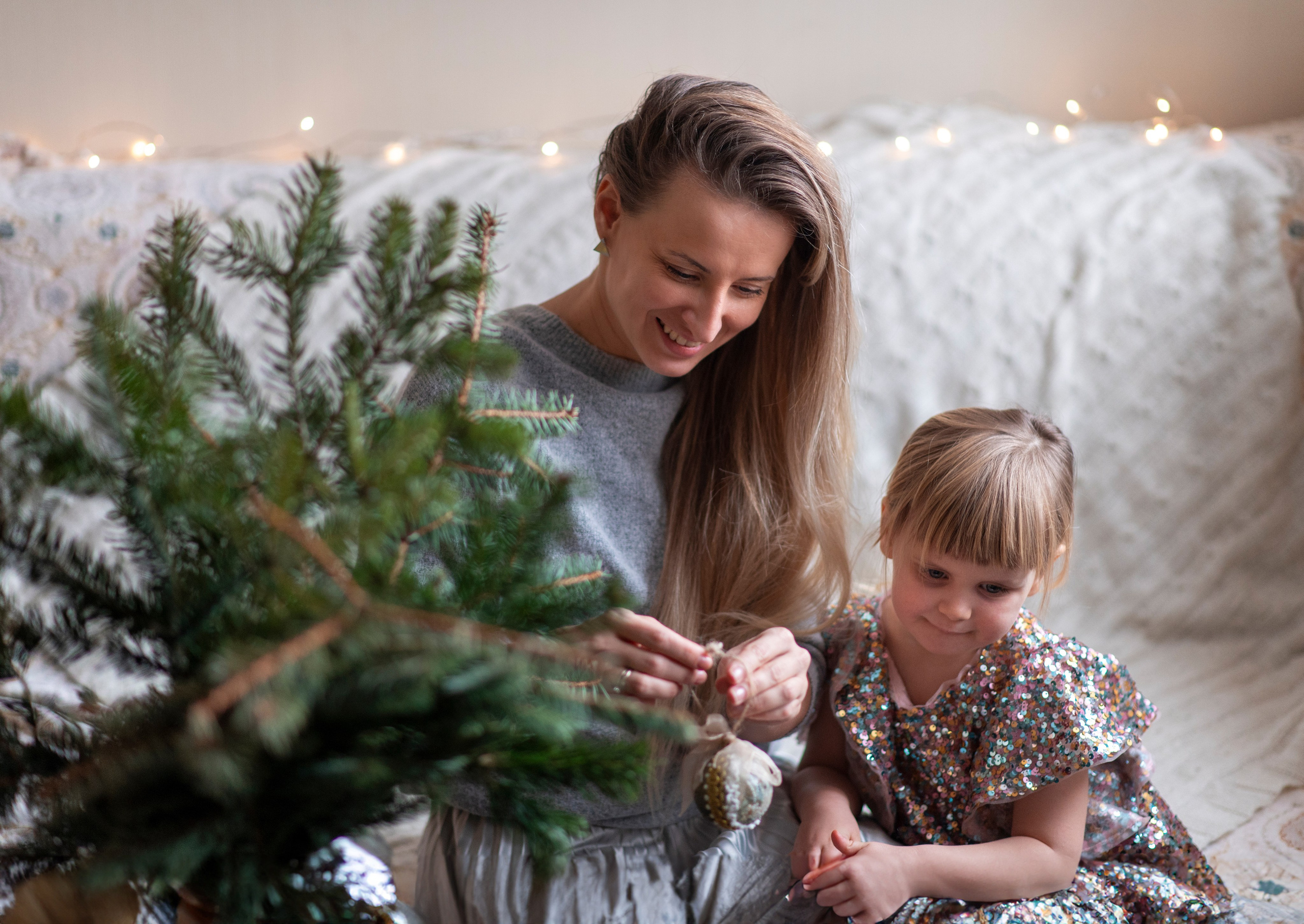 Новогодние съёмки дома. Семейный и детский фотограф в Москве Анна Оськина