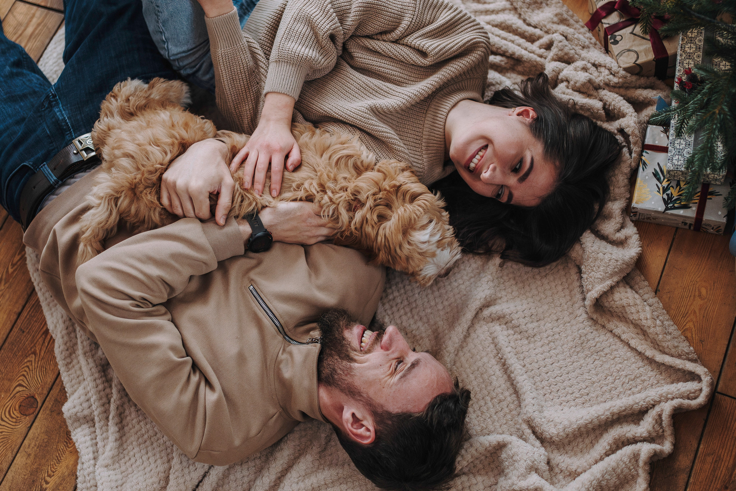 Мёрфи, Таня и Антон. Фотограф анималист в Спб недорого Олеся Майорова