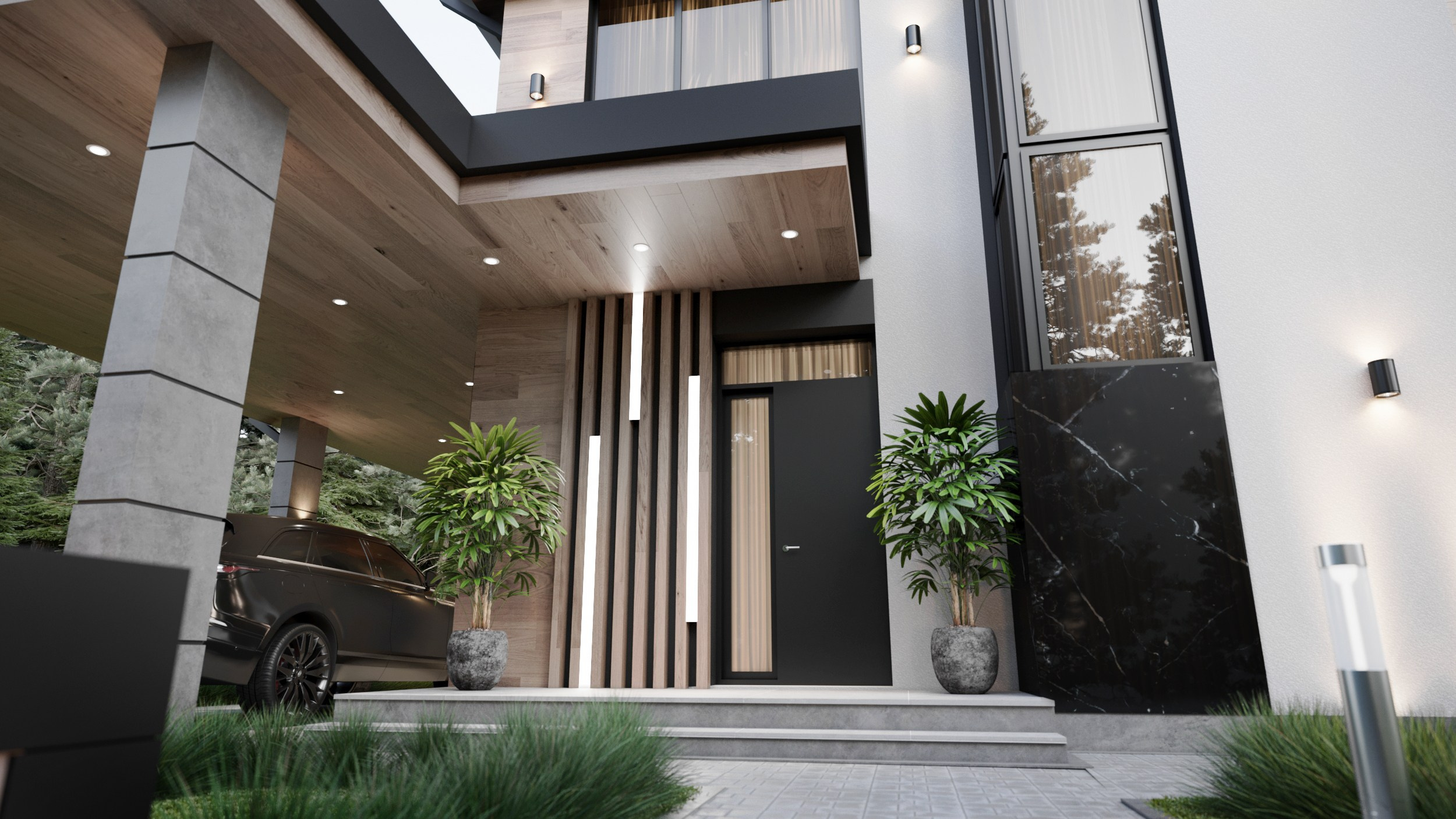 Двухэтажный дом в современном стиле в п.Мысхако общей площадью 217 кв.м. Архитектор Вера Каракезиди