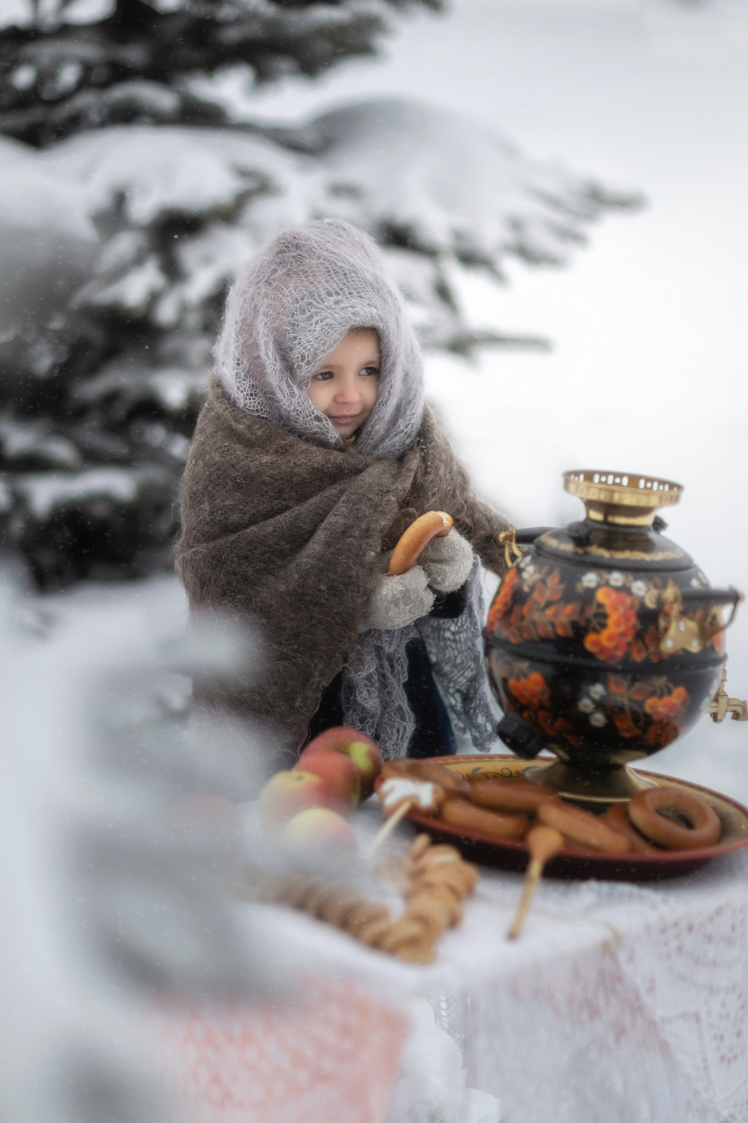 С самоваром_зима 2021. Семейный фотограф в Санкт-Петербурге