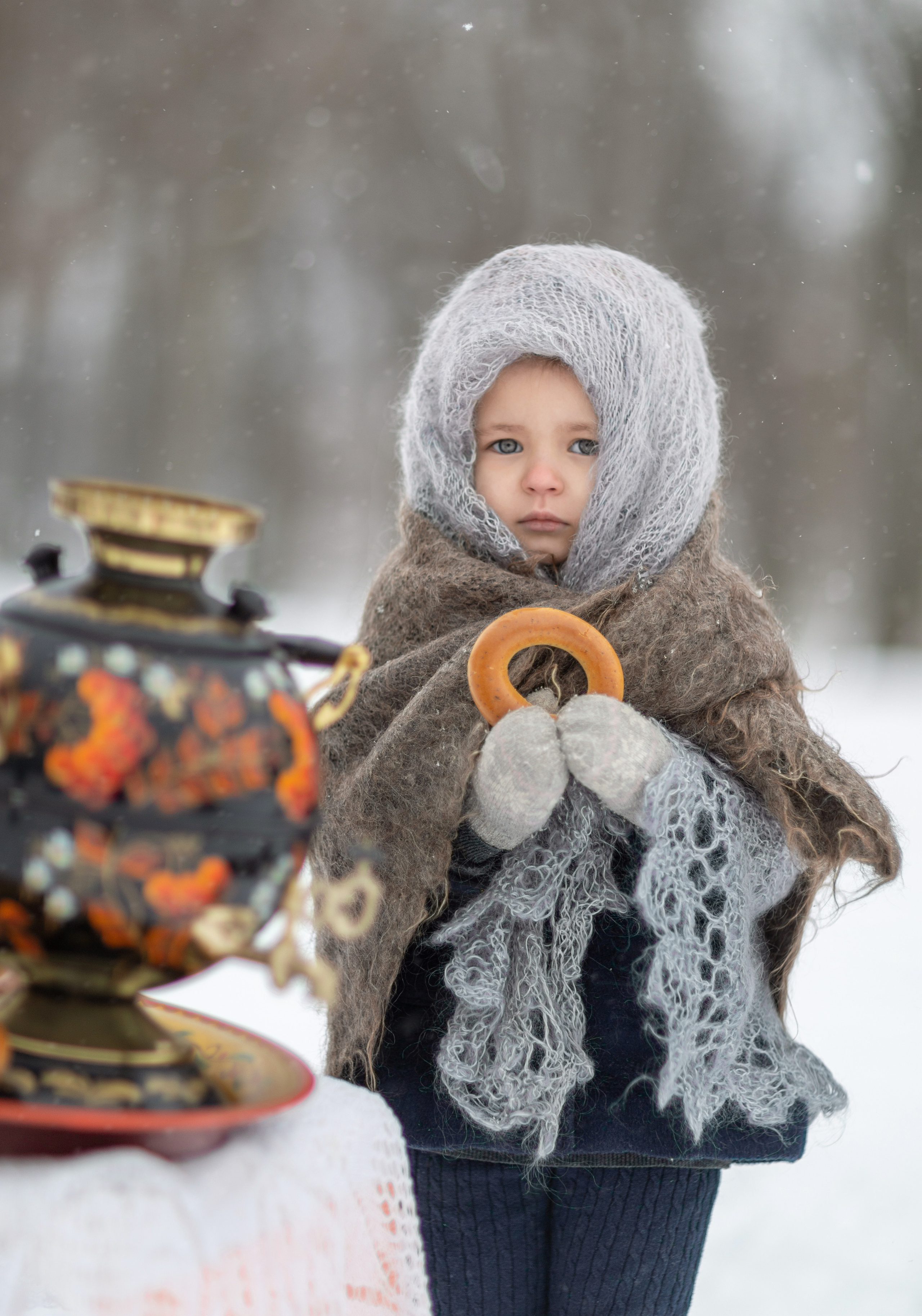 С самоваром_зима 2021. Семейный фотограф в Санкт-Петербурге