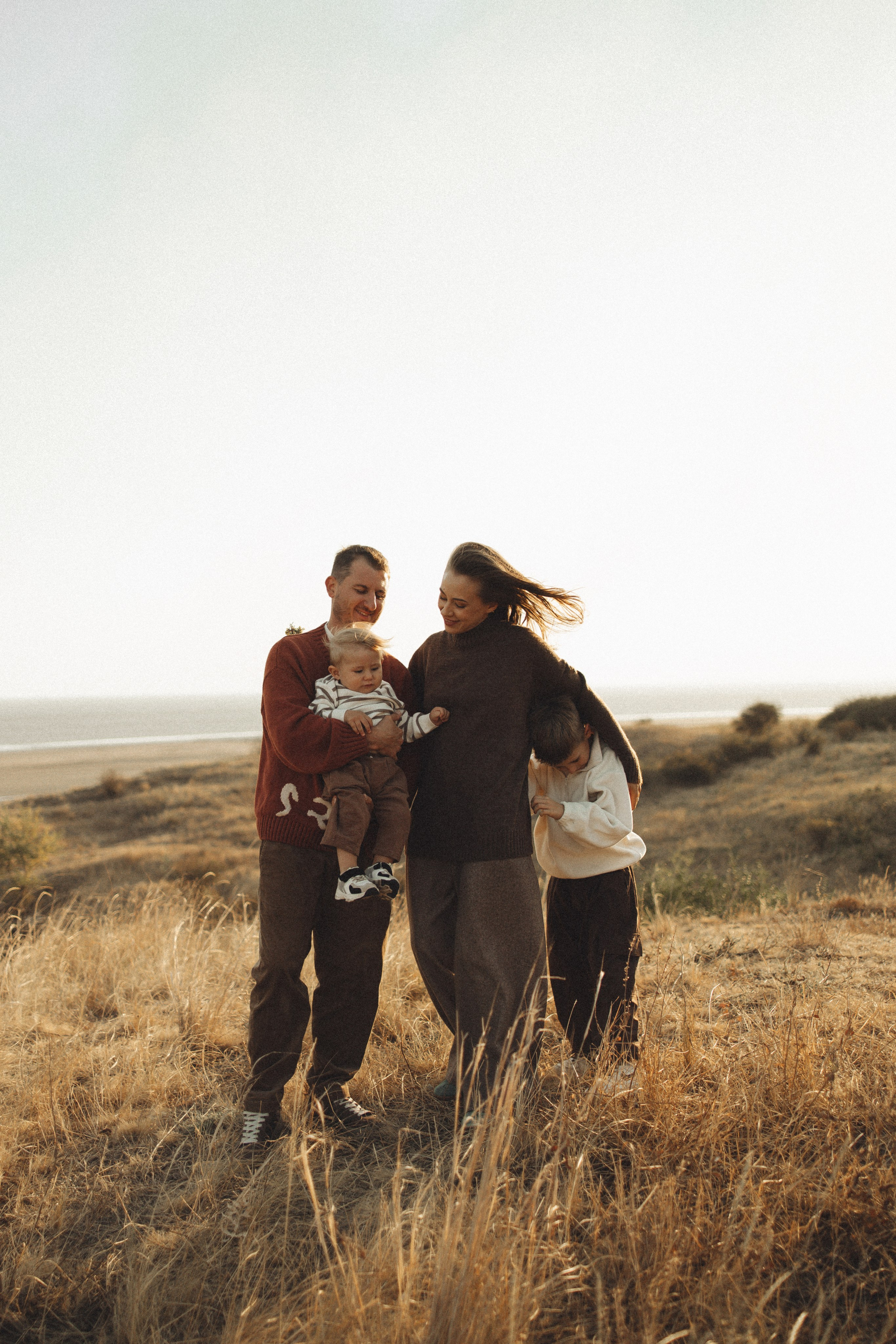 Семейная история, закат в Мержаново. Семейный и детский фотограф, таганрог, ростов-на-дону