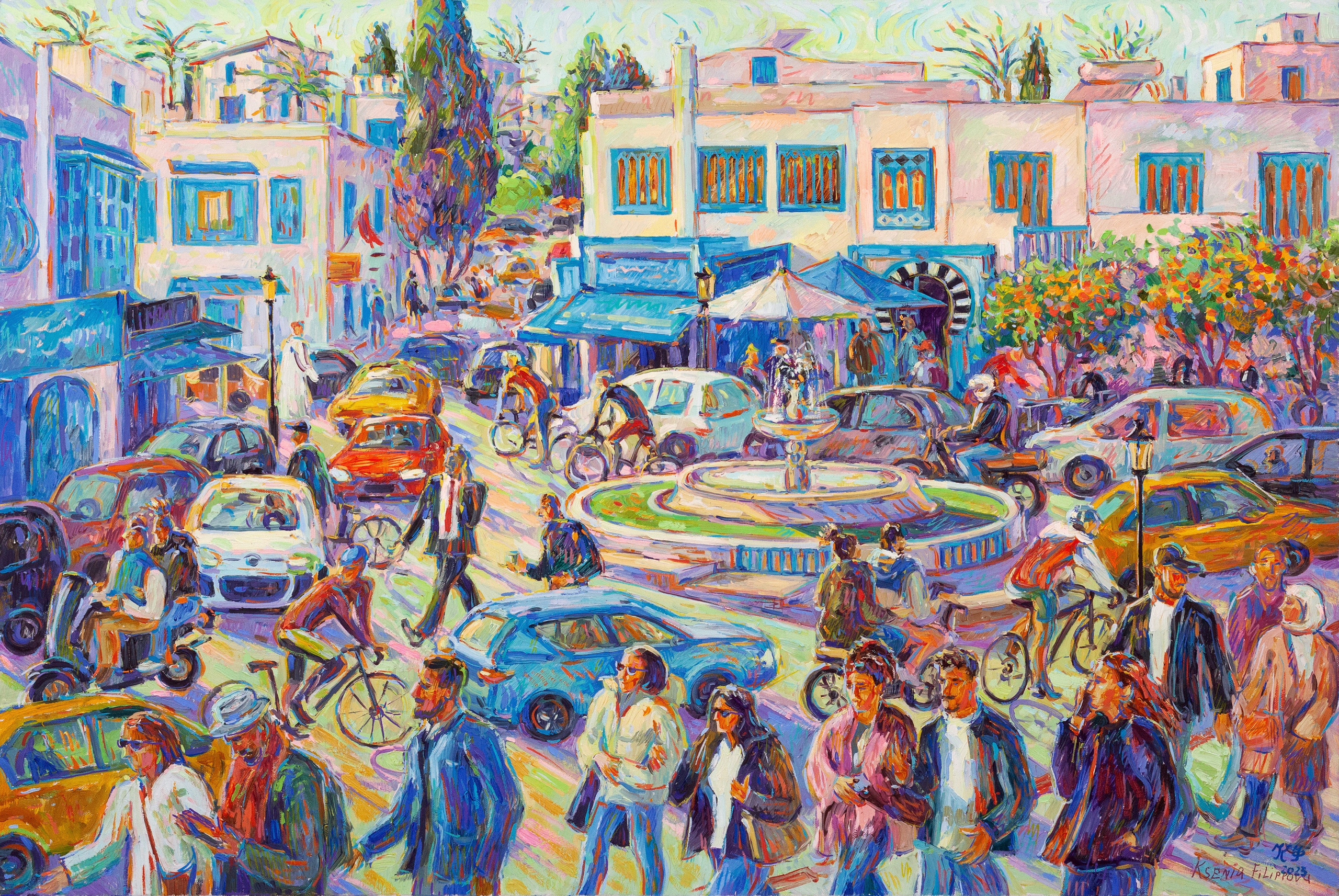 Sidi bou Said (exhibition at Galerie Saladin). Artist Ksenia Filippova