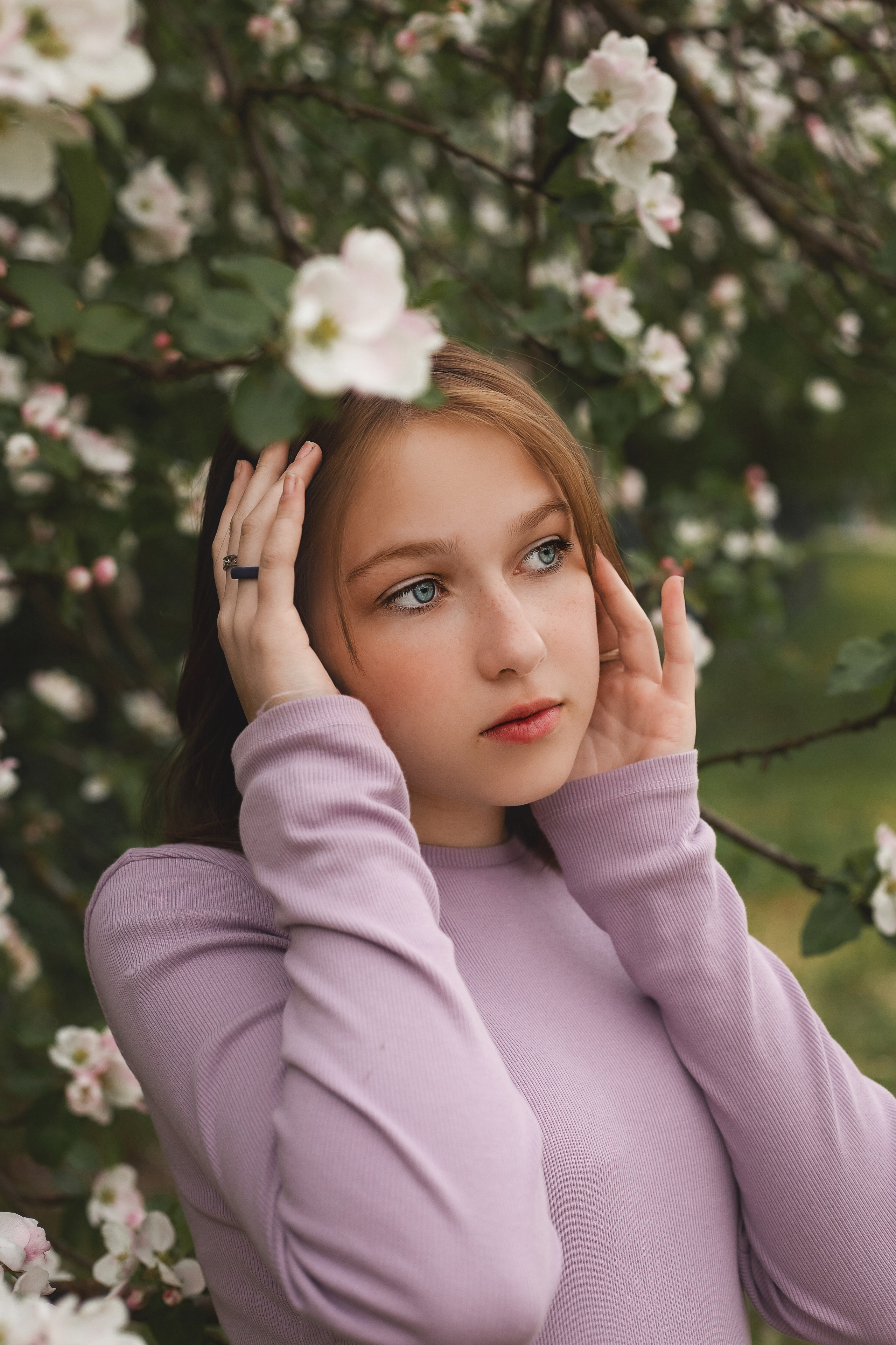 Фотосессия в яблонях. Фотограф новорожденных Серпухов, Протвино, Москва I Марина Бурмистрова