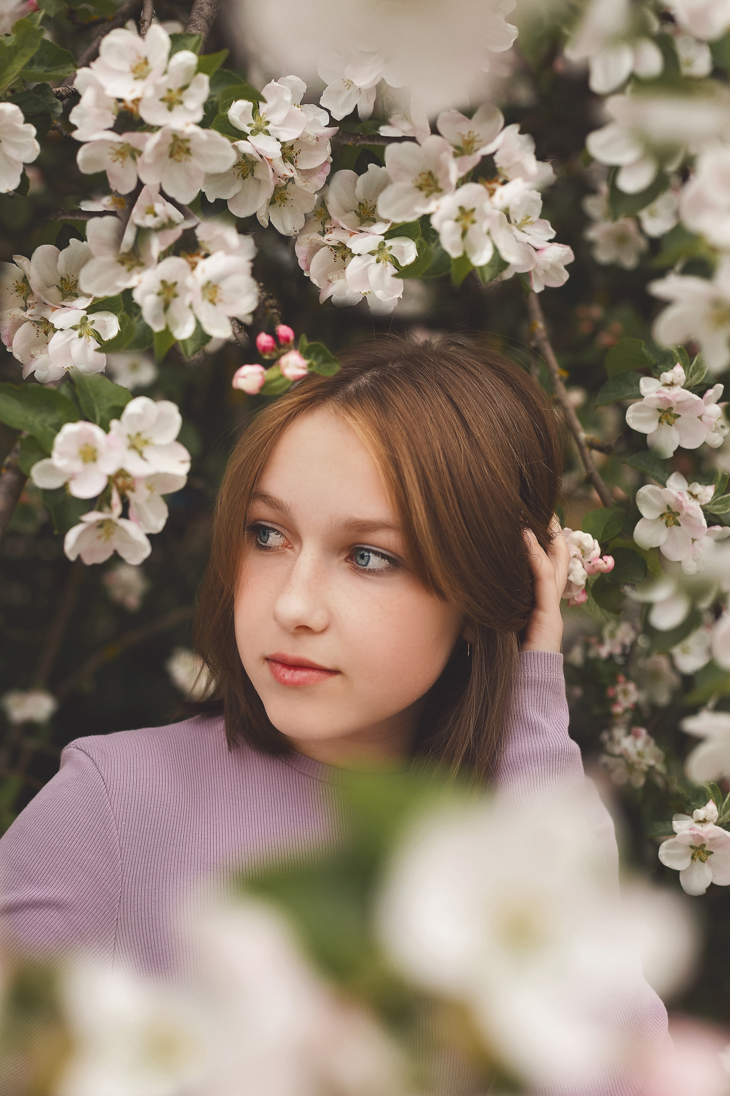 Фотосессия в яблонях. Фотограф новорожденных Серпухов, Протвино, Москва I Марина Бурмистрова