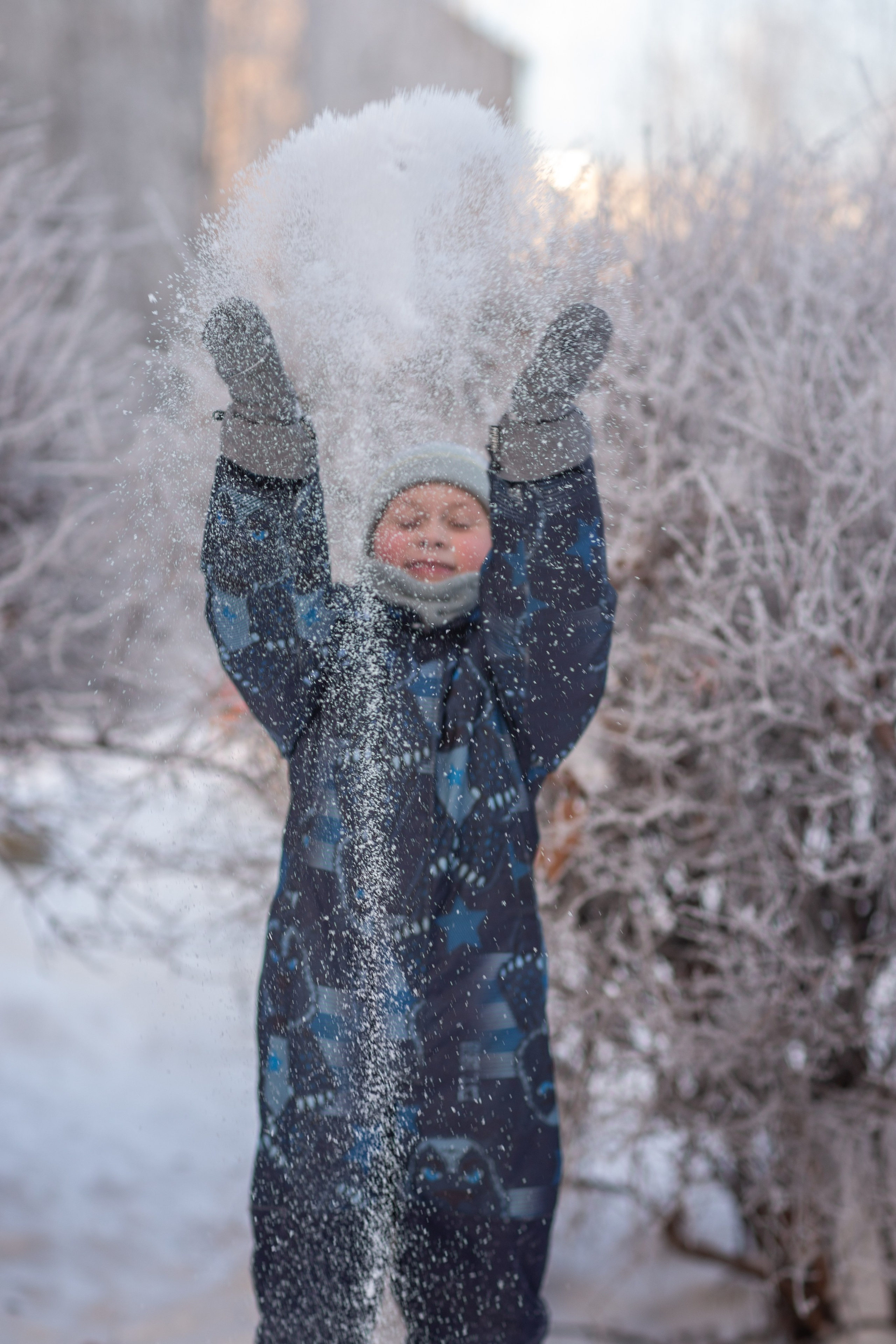День в саду_ЗИМА_2023 год. Семейный фотограф в Санкт-Петербурге