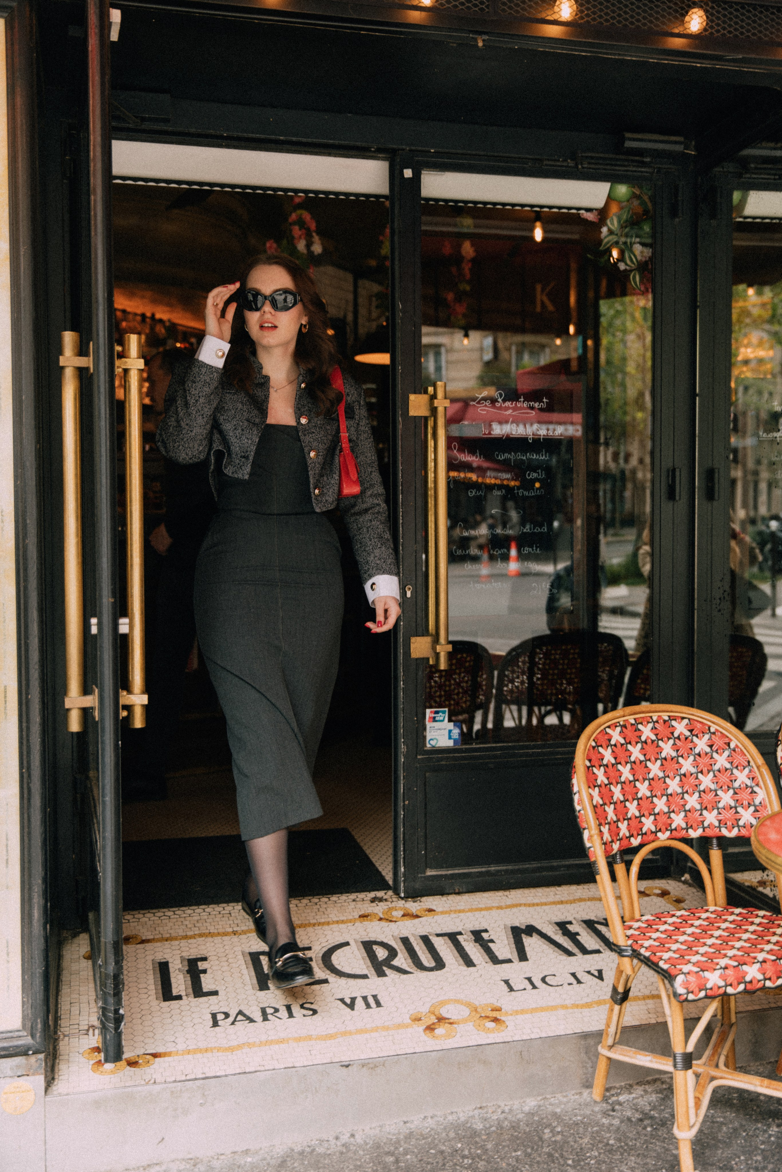 On the summer terrace. Photographer in Paris